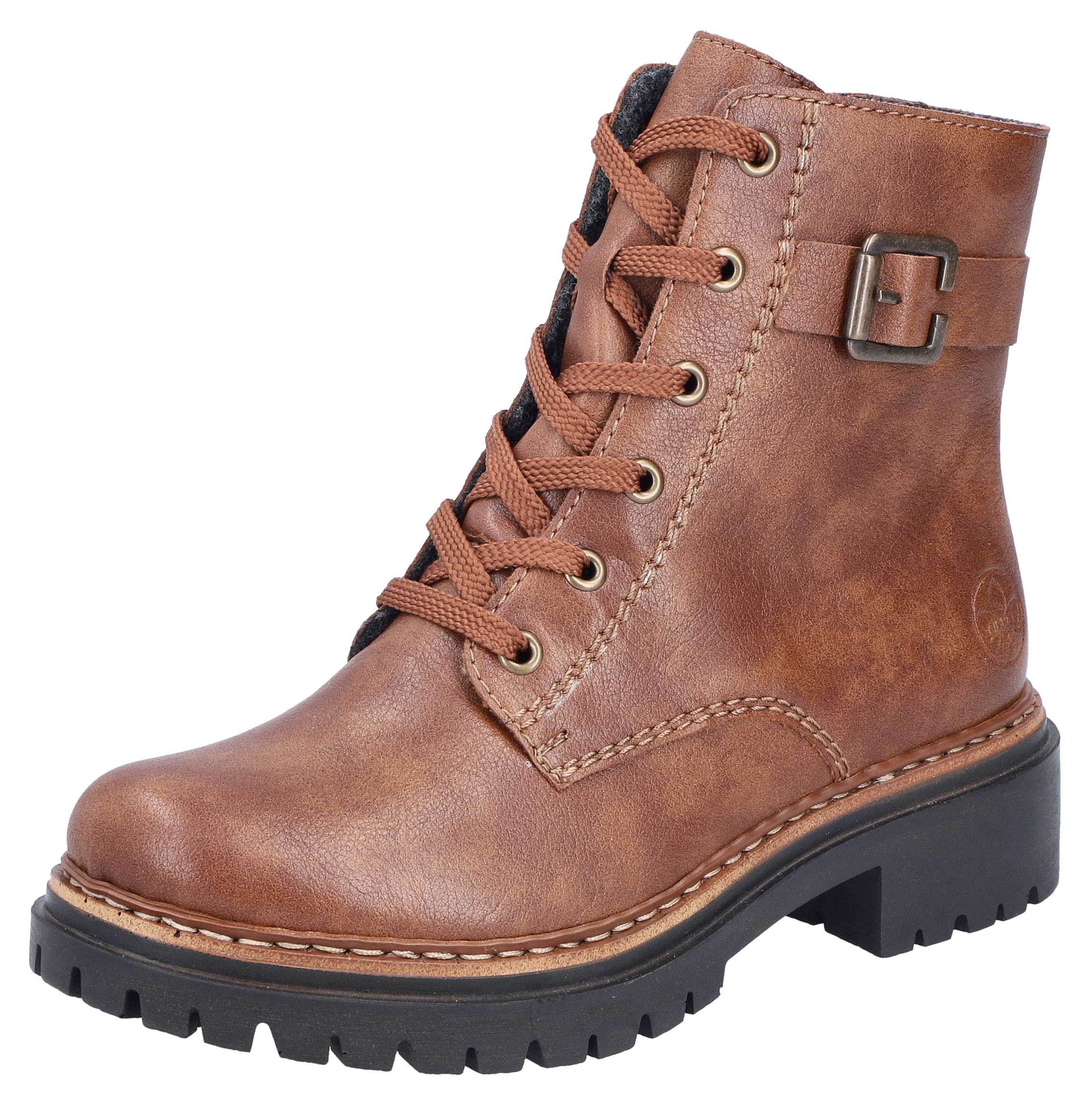 Rieker Schnürboots  , Winterstiefel, Boots mit kontrastfarbener Rahmennaht