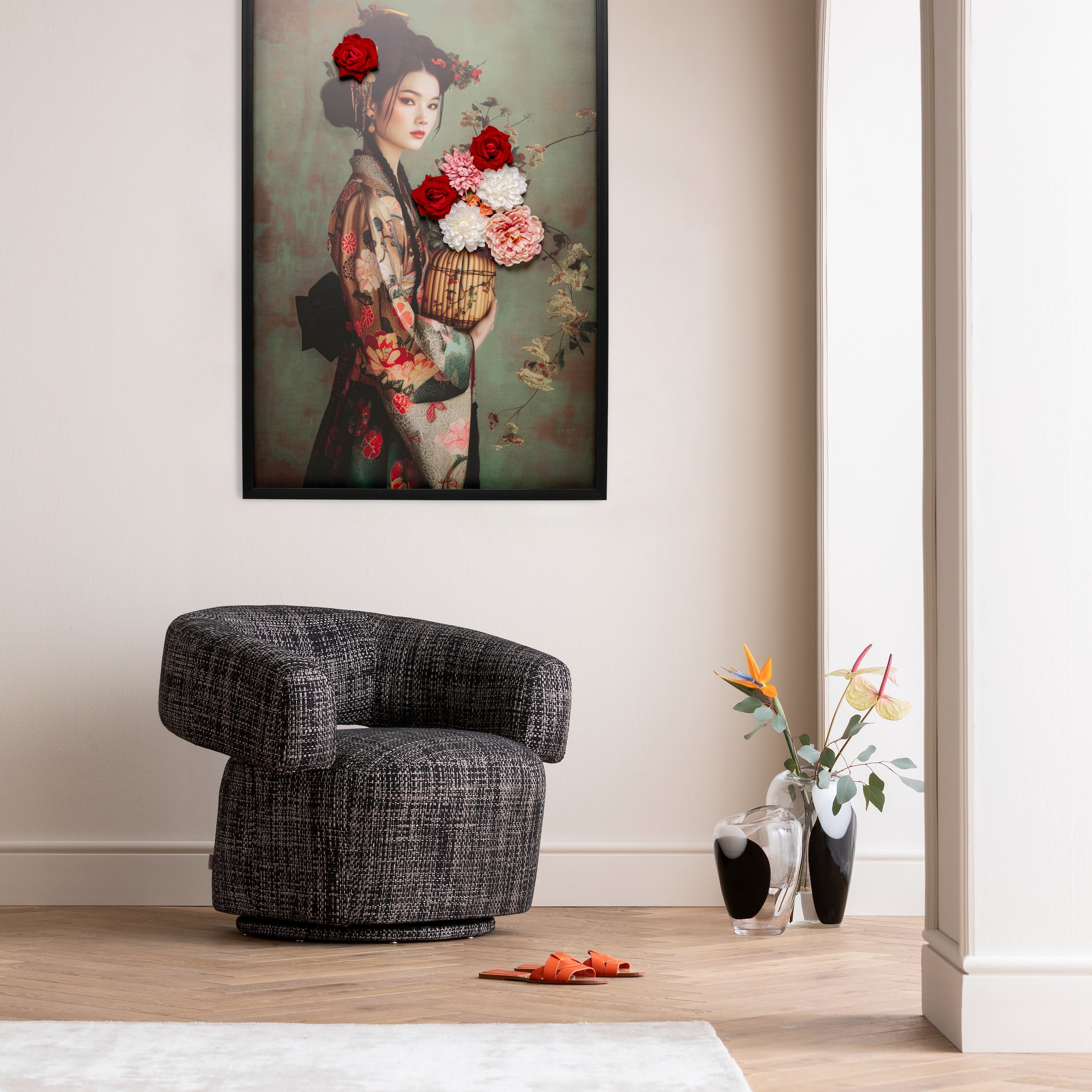 Kare Design Leinwandbild »Kimono Girl 84x124cm« 1, 