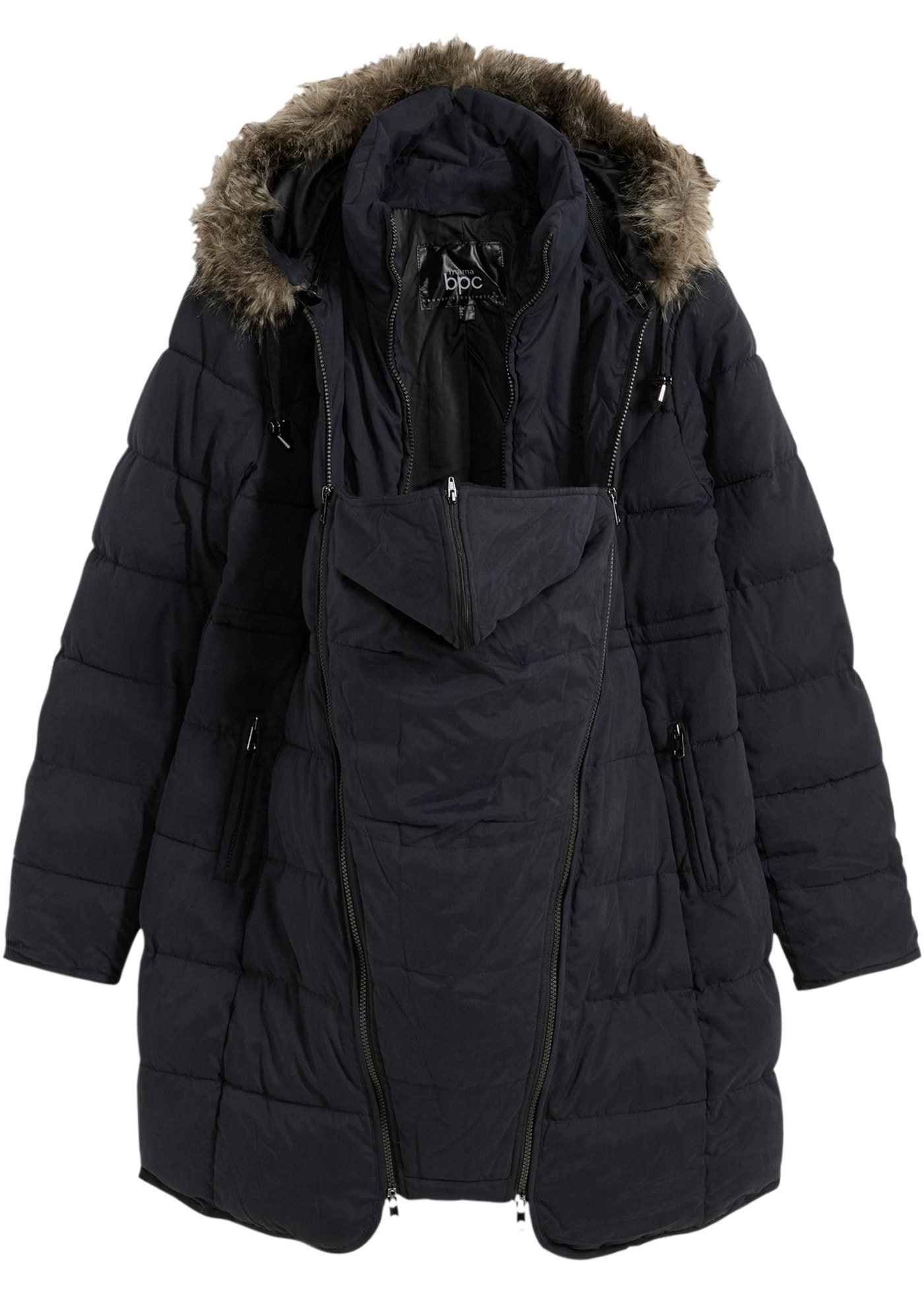 bonprix Umstandsjacke »3-in-1 warm wattierte Umstands- und Tragejacke« mit Kapuze 3-in-1 warm wattierte Umstands- und Tragejacke