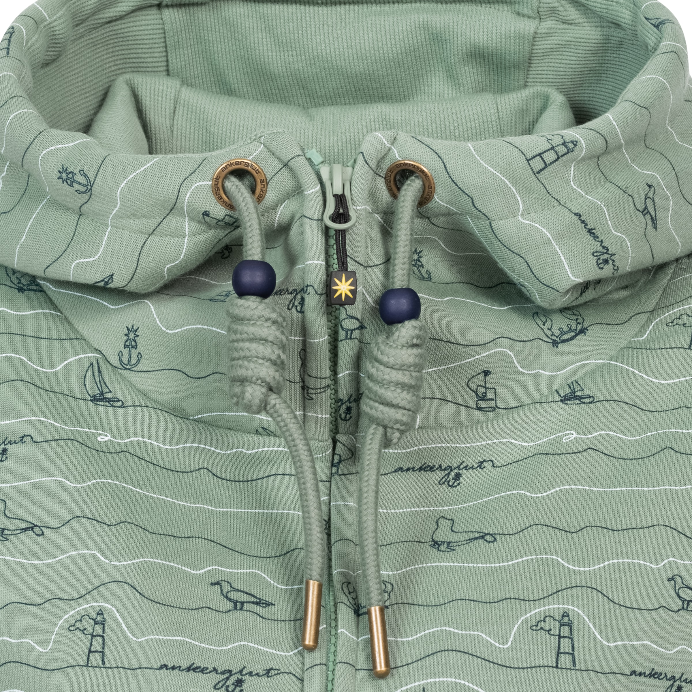 ankerglut Kapuzensweatshirt »ANKERGLUTWELLE«, Auch in Grossen Grössen erhältlich
