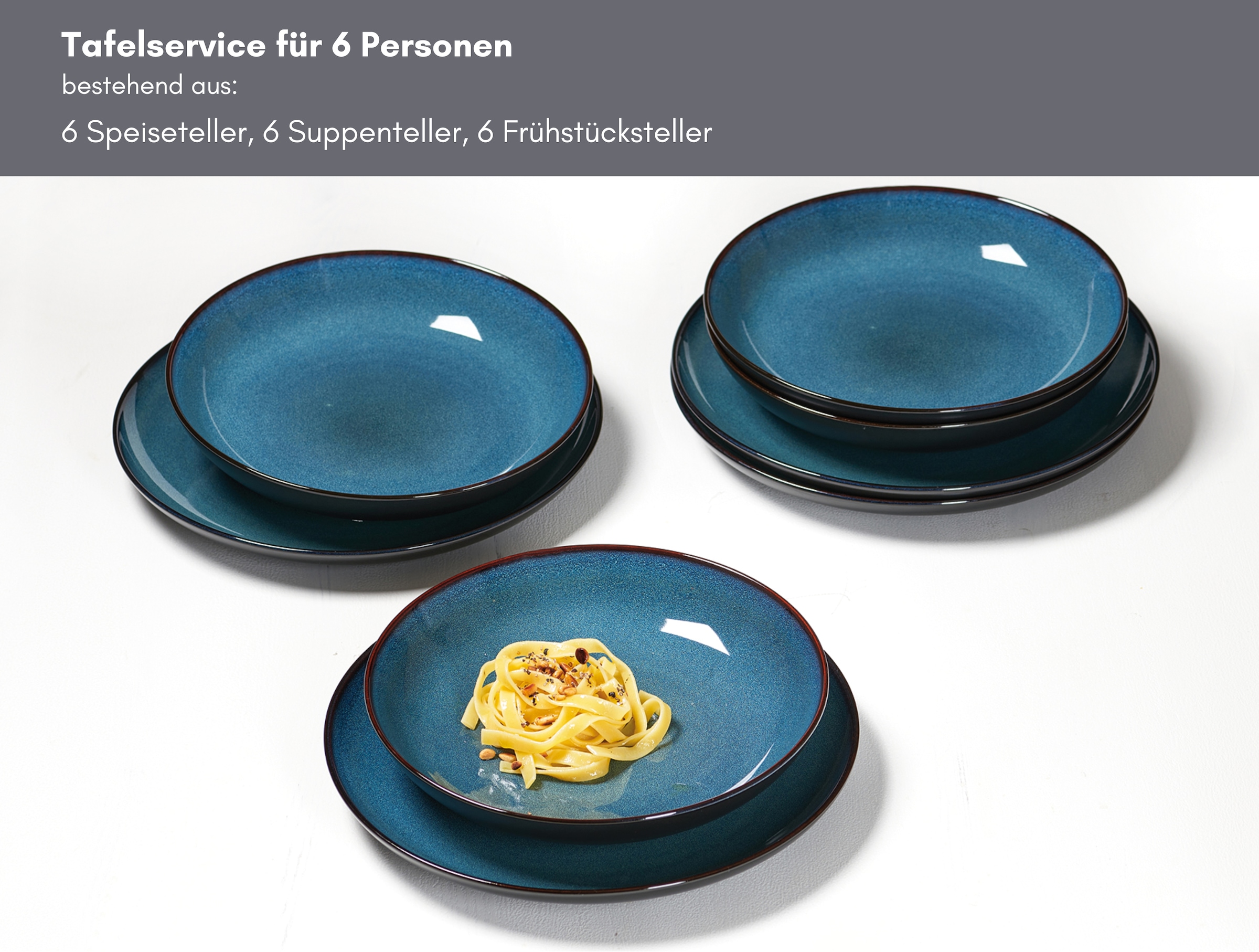 Ritzenhoff & Breker Tafelservice »Bali« Reaktivglasur, jedes Stückein Unikat