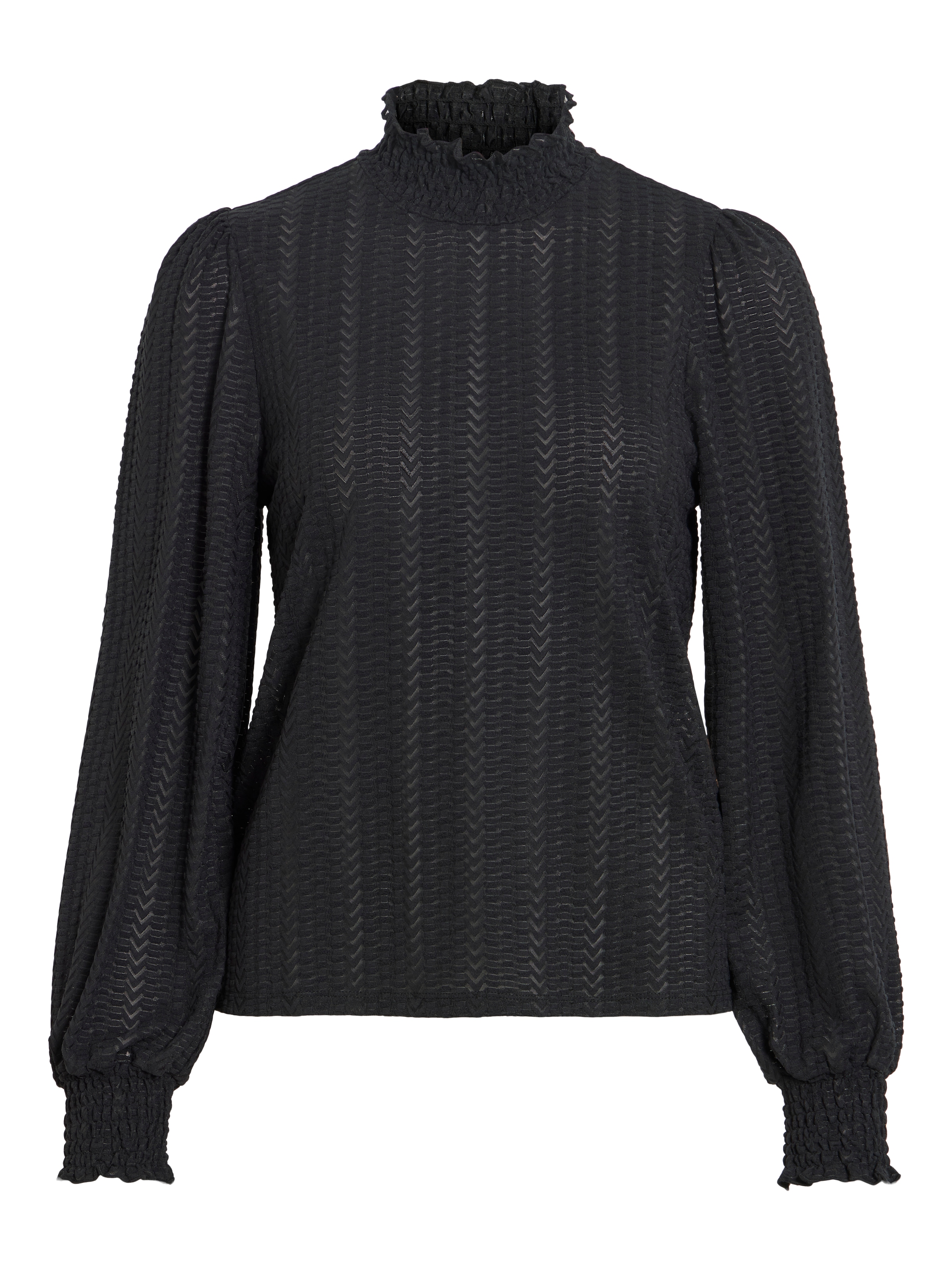 Vila T-shirt à col montant »VILYRI L/S SMOCK TOP - NOOS« mélange de matériaux