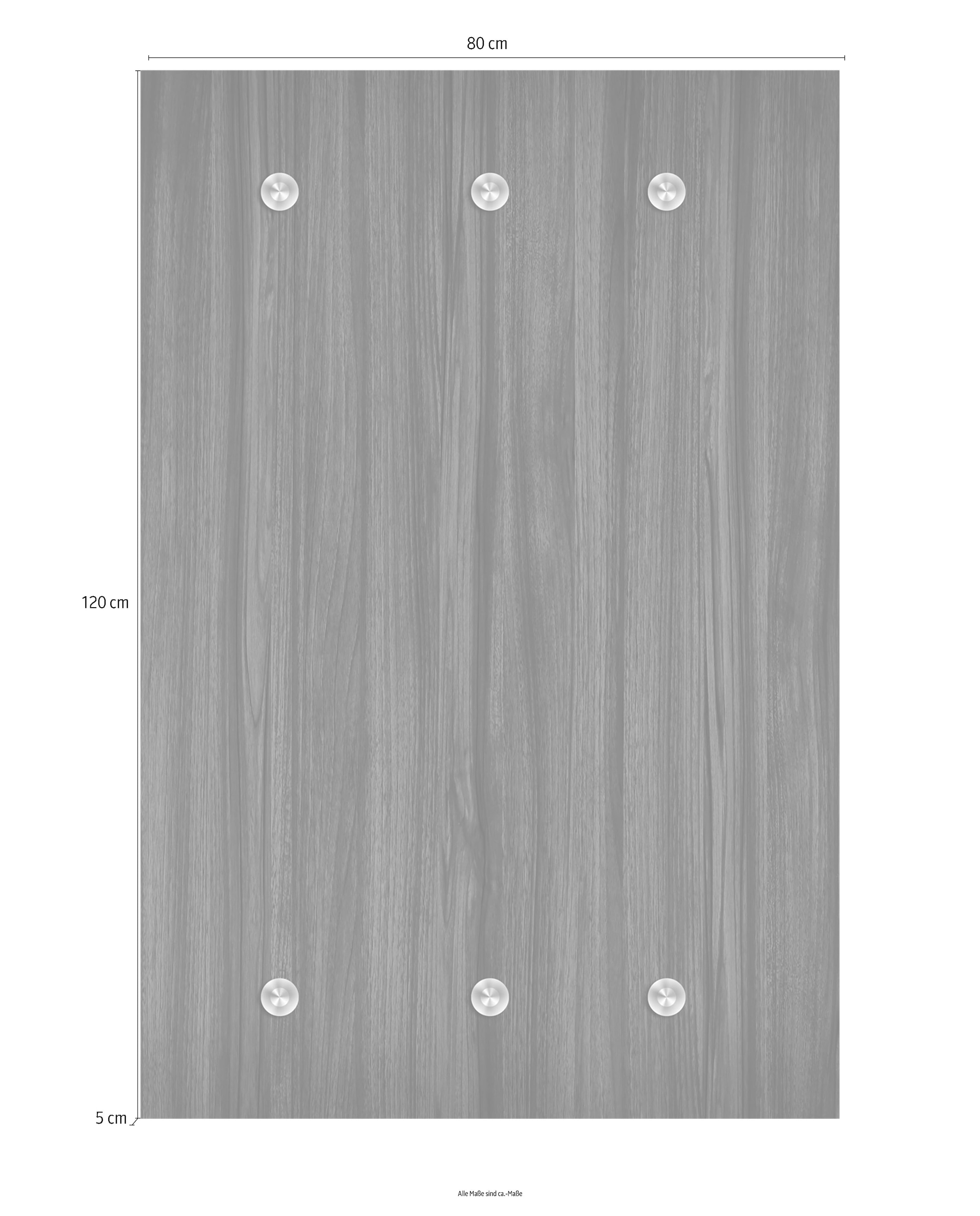 queence Barre de penderie »Holzoptik« mit 6 Haken, 80 x 120 cm