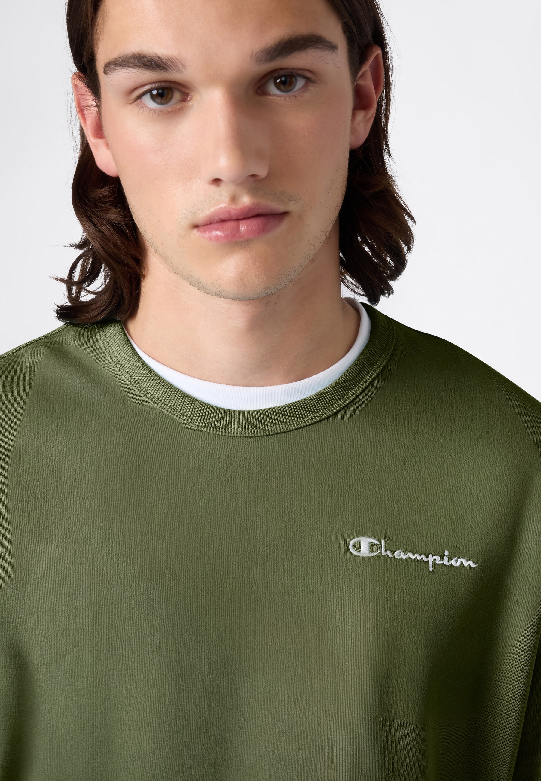 Champion Sweatshirt »ICONS CONTRAST Terry Crewneck Sweatshirt«, sportlicher Stil, aus Baumwolle und Polyester
