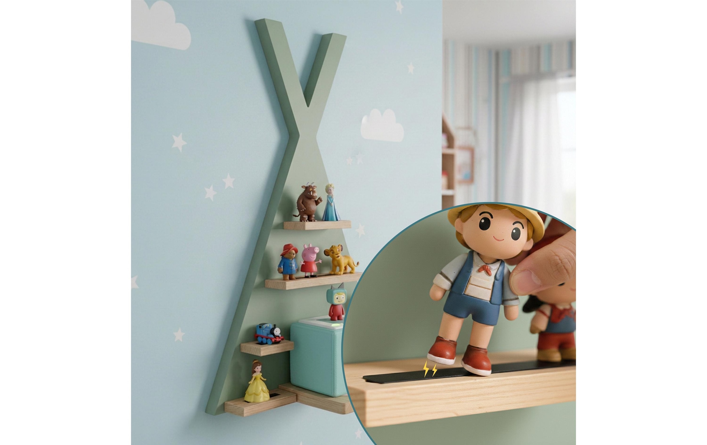 relaxdays Étagère pour enfants »Zelt«