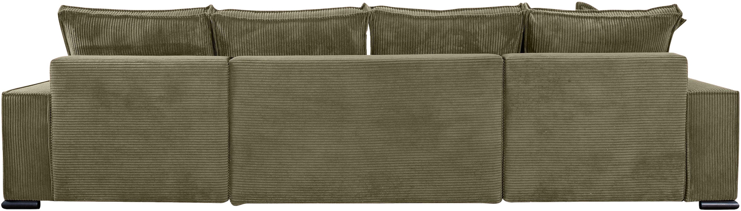COLLECTION AB Paysage de salon »Manhattan U-Form, B: 313 cm, in Breit- oder Normalcord« fonction lit, coffre-lit & coussins décoratifs, ressorts ensachés