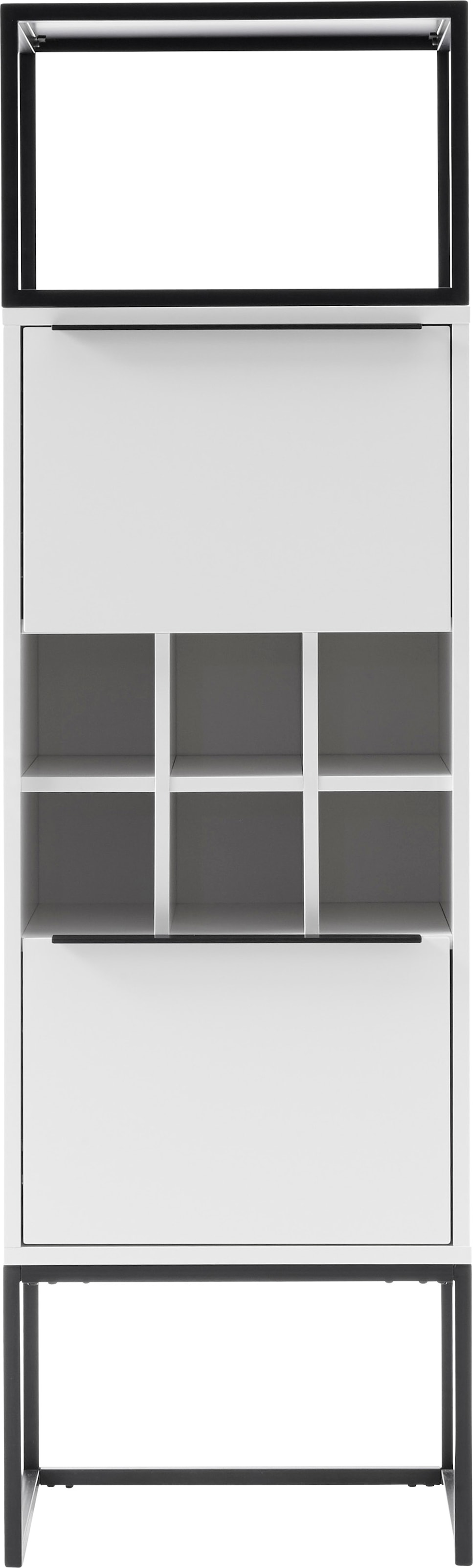 HBZ Highboard »Lille« 1 Stk. tlg. mit LED-Beleuchtung, Wohnzimmerschrank in Eiche Artisan NB