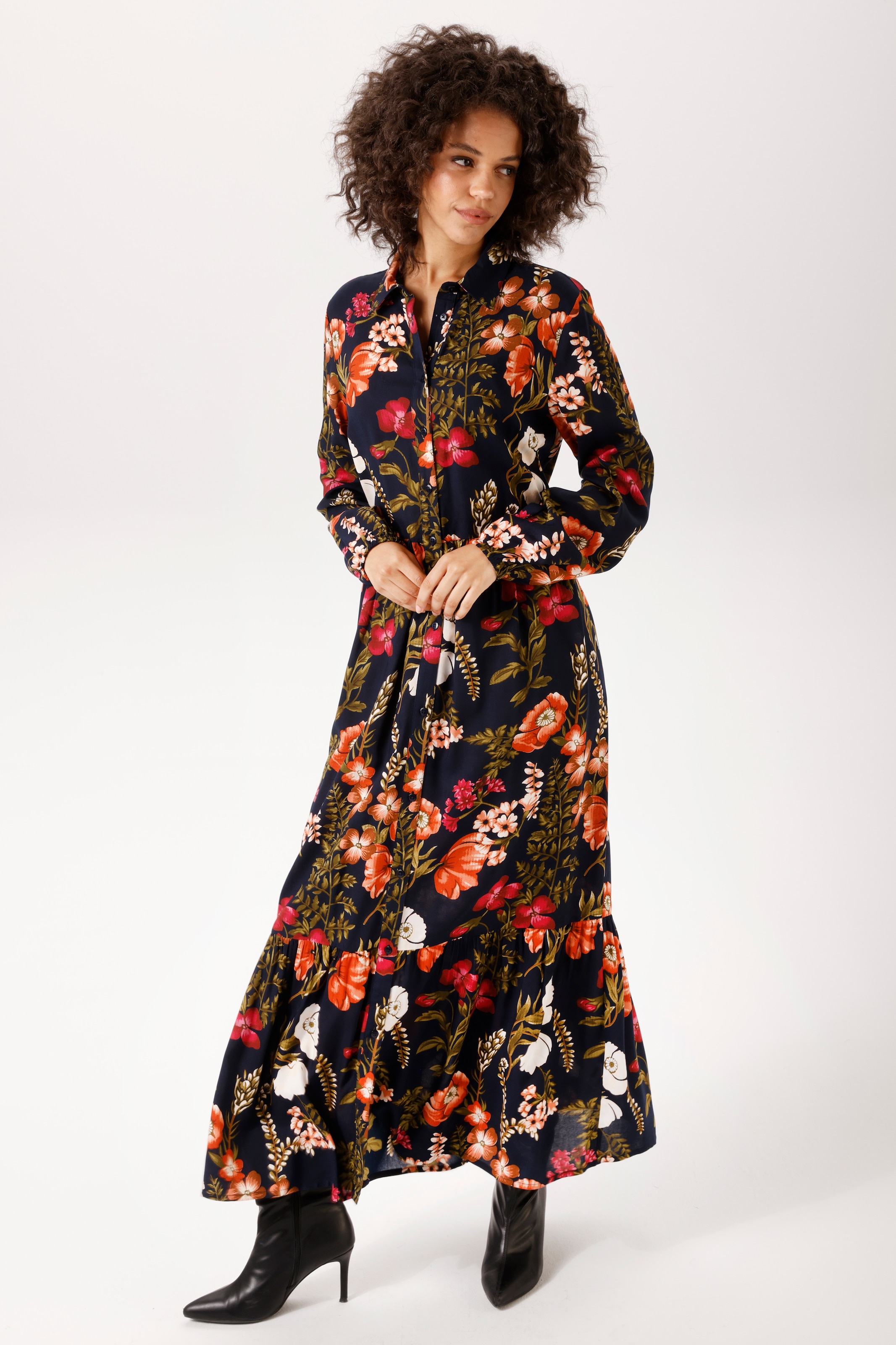 Aniston CASUAL Maxi robe avec imprimé floral coloré - chaque pièce est unique - NOUVELLE COLLECTION