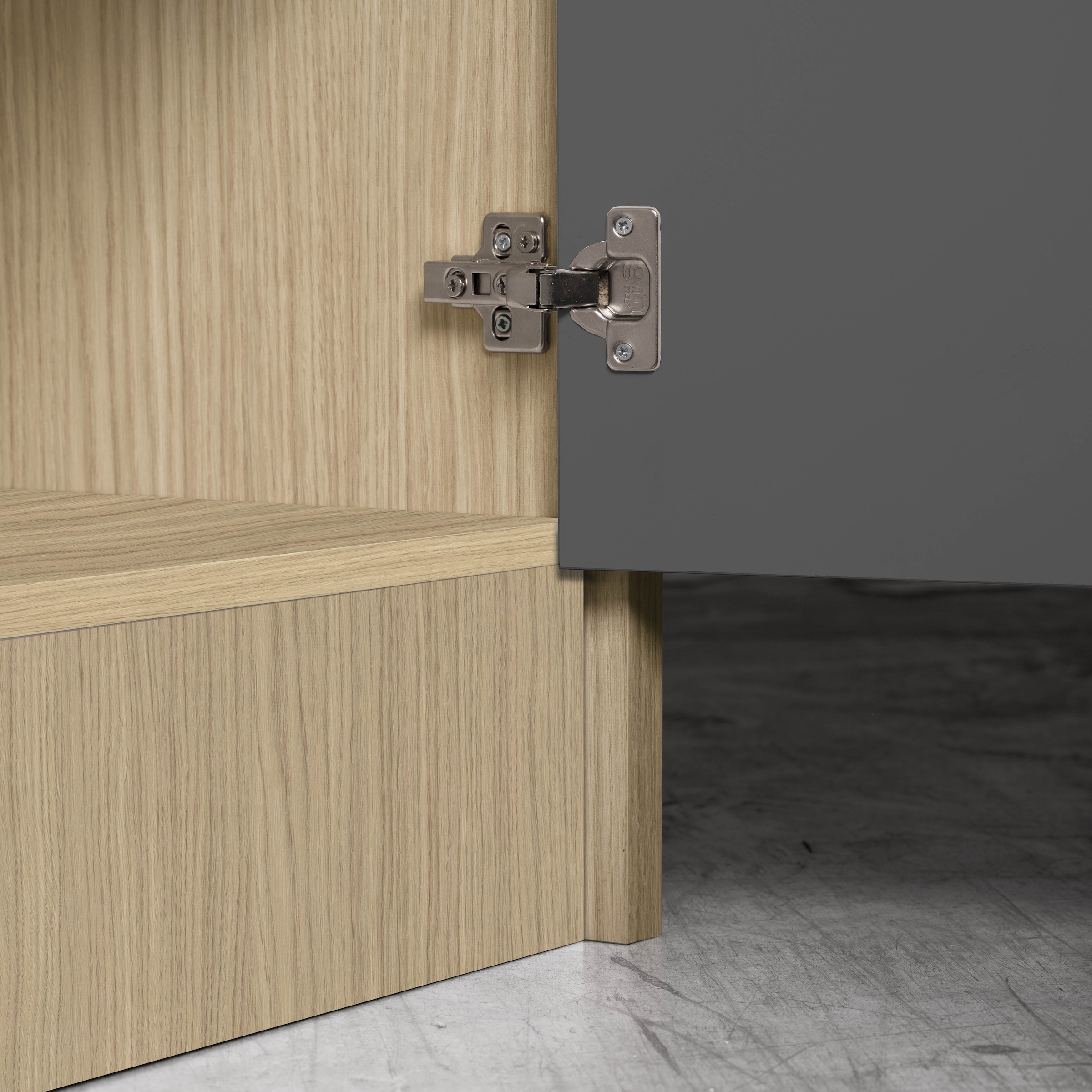 KOCHSTATION Kitchenette »Luna, Küchenblock, Kücheninsel, Hängeschrank, Made in Italy« 3er-Set, Metallgriffe, Soft-Close-Funktion, inklusive Spüle