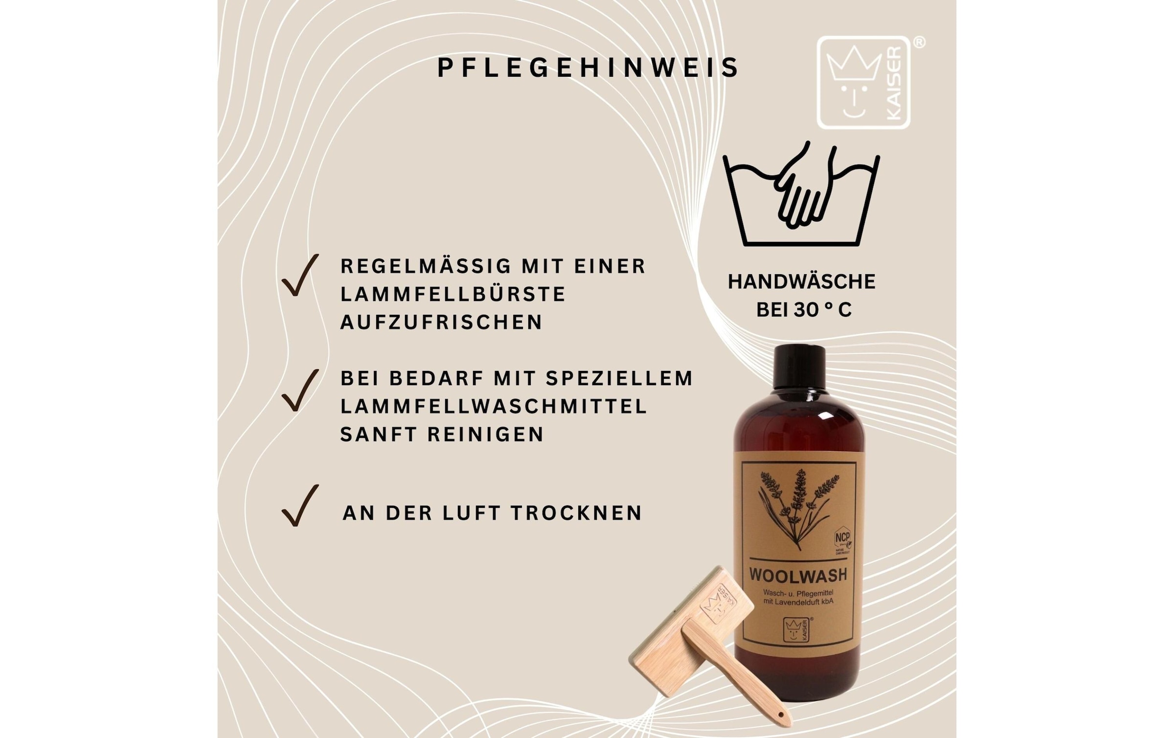 Kaiser Kinderwagen-Handwärmer »Lammfell Big Cream«