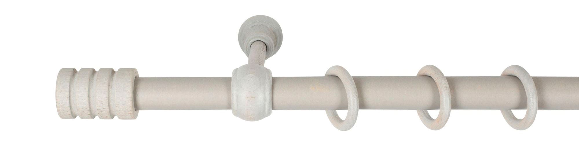 SN DECO GROUP Tringle à rideaux »Pisa« 1 course-läufig Fixmass 28 mm, Holz, verschiedene Längen und Farben, Komplettset