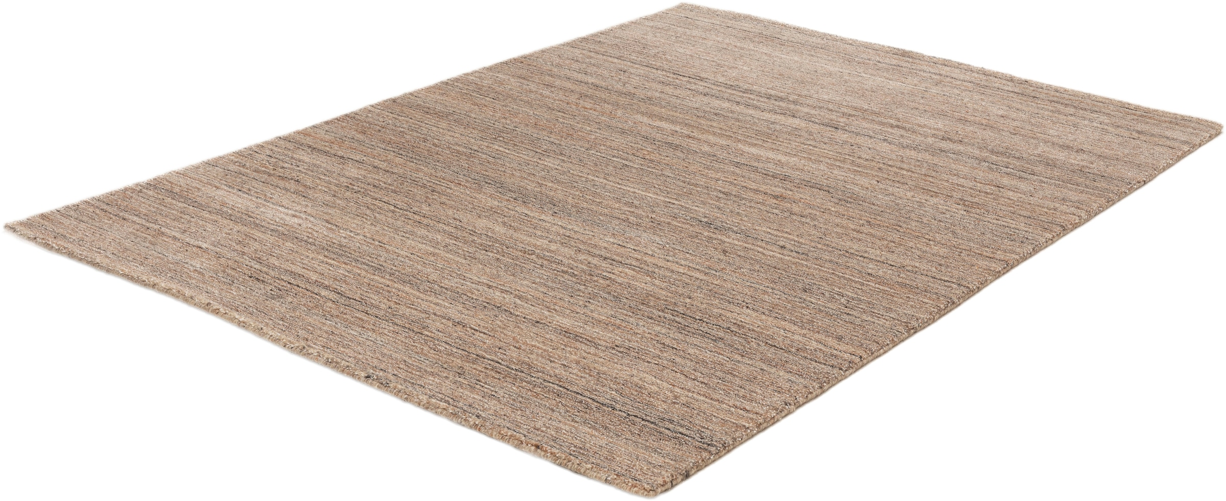 THEKO Tapis »San Diego« Rectangulaire 13 mm Höhe handgewebt, 60% Wolle, Knüpfoptik, meliert, leichter seidiger Glanz