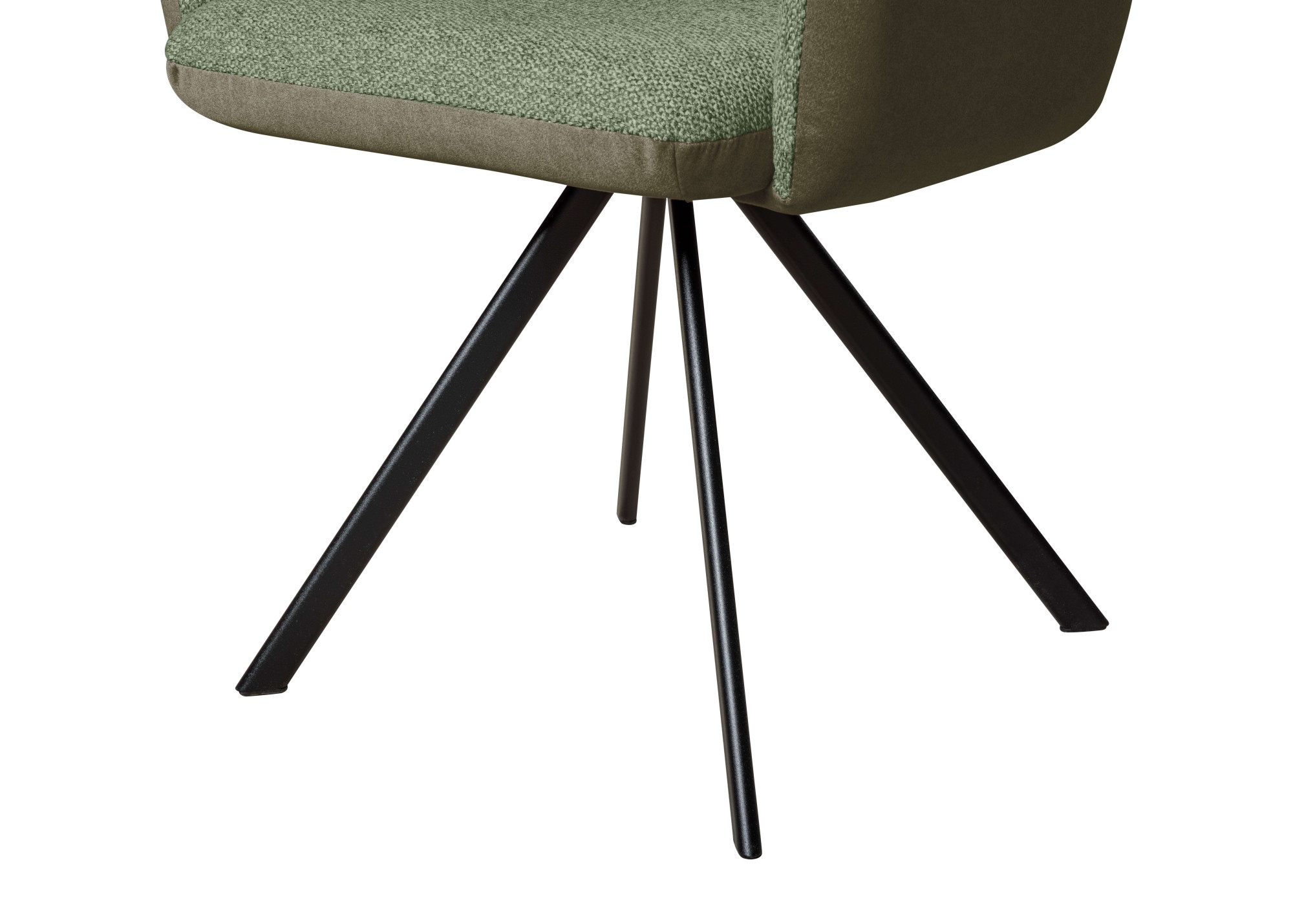 GOODproduct Armlehnstuhl »Gabi Polsterstuhl, Esszimmerstuhl, Küchenstuhl, 4-Fussstuhl« () Gestell aus matt-schwarzem Flachmetall, stabil, 2-Stoff-Design