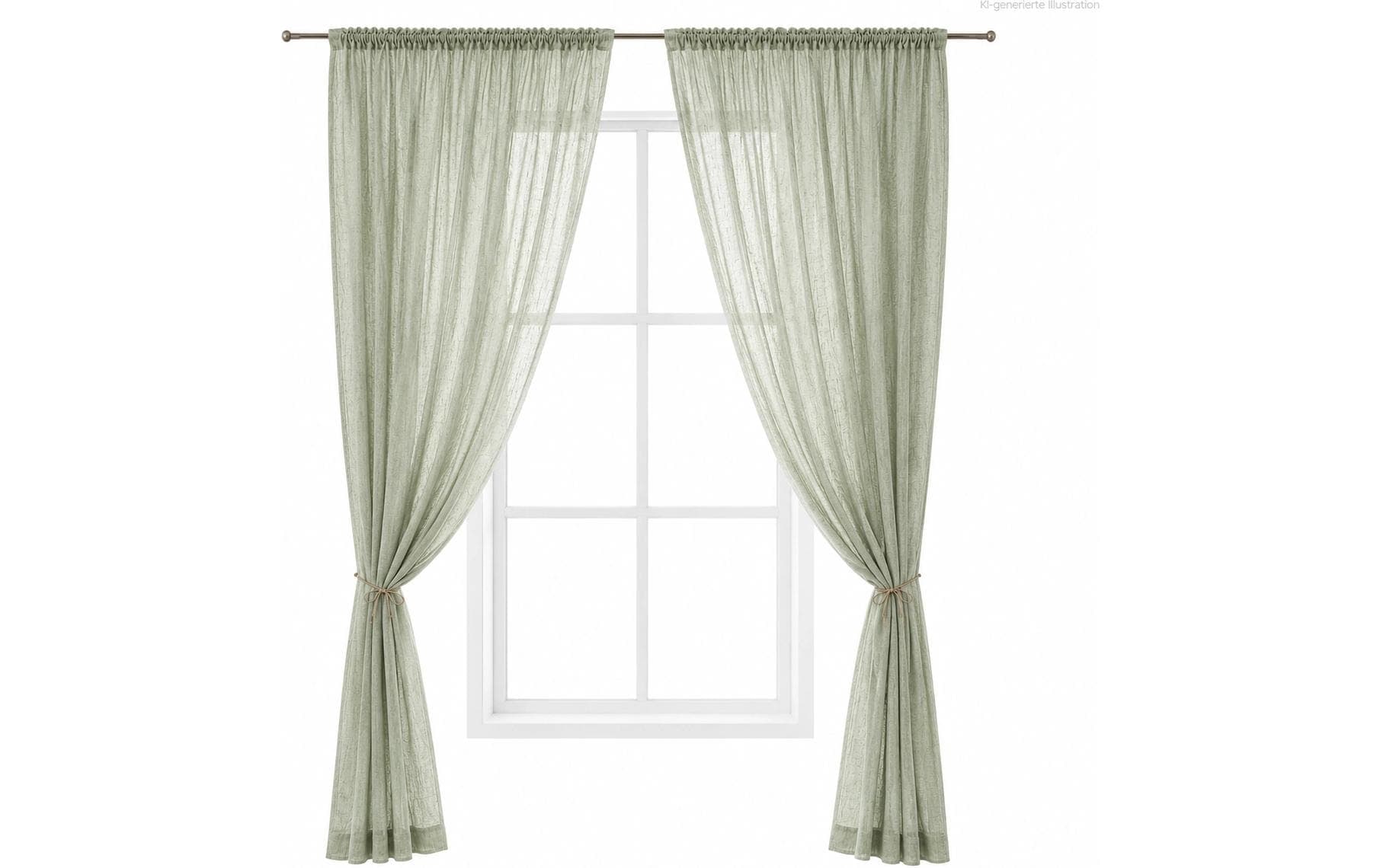 Urbanara Rideau »2er-Set Mafalda Nova 140 cm x 320 cm« Ruban plissé 2 cuis tlg.