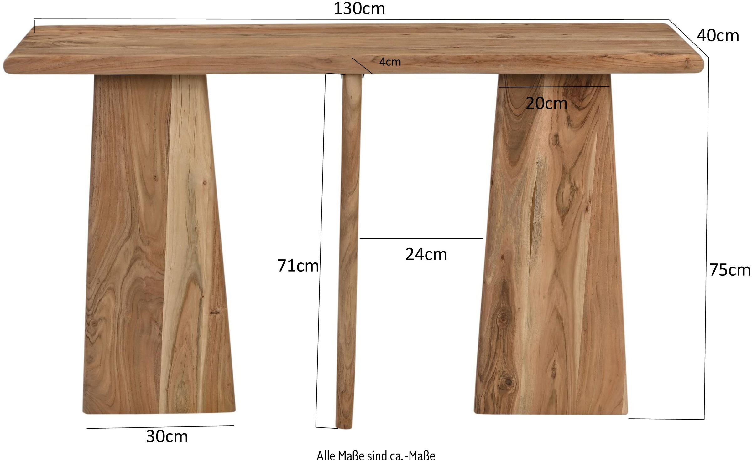 SIT Konsolentisch »ACACIA WAVE« mit aussergewöhnlichem Gestell