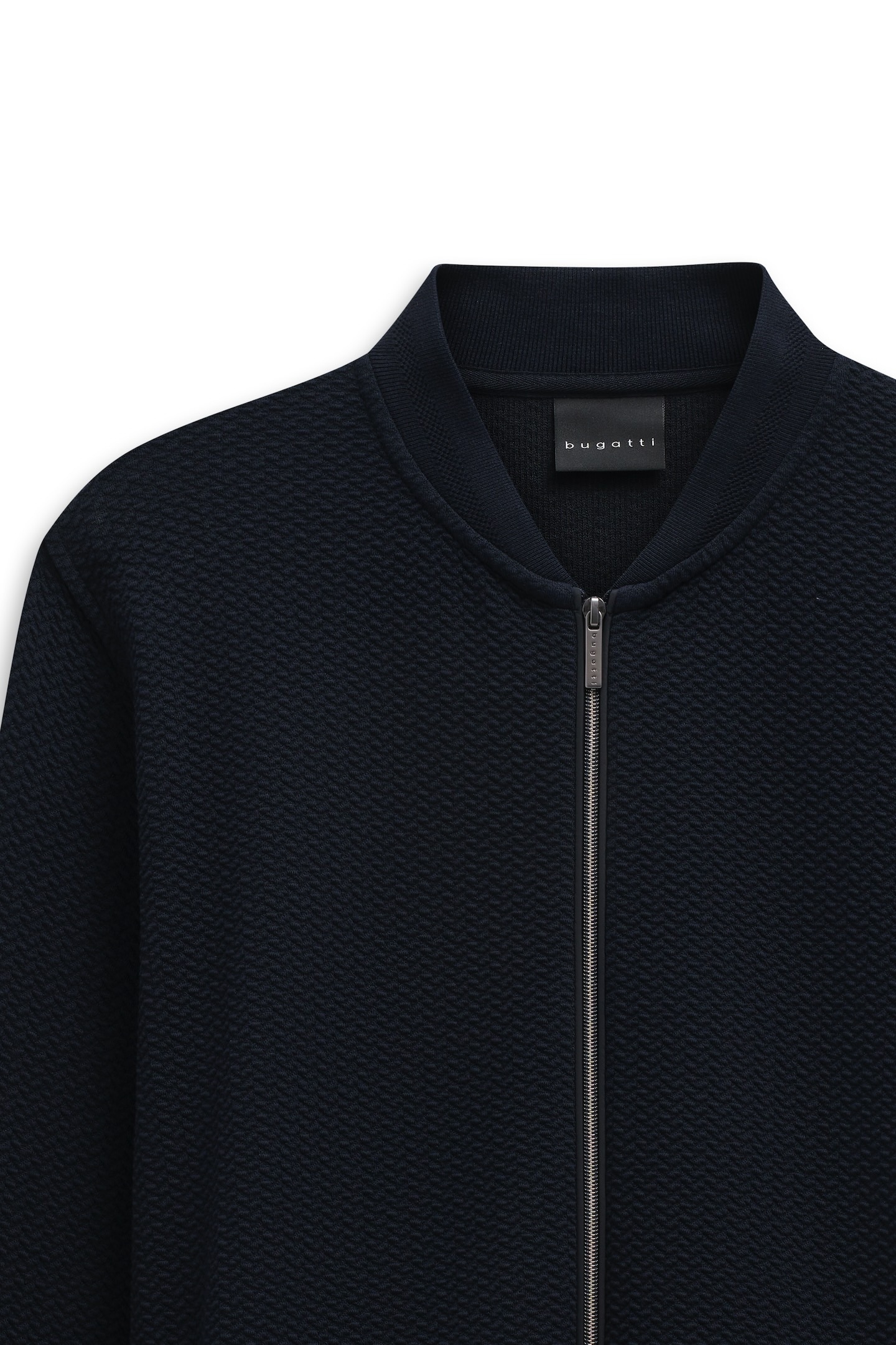 bugatti Veste sweat »Modern Fit« mit Collegekragen und Reissverschluss