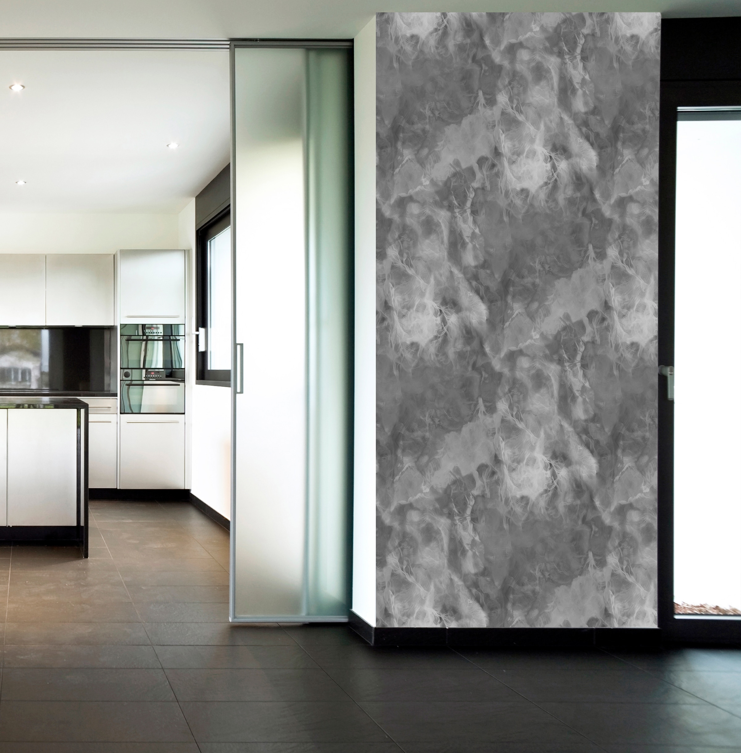 queence Vinyltapete »Shathefh« Abriebeffekte | Steinoptik | bedruckt | clean | minimalistisch | unifarben glatt 90x250cm, selbstklebend, kinderleichte Anbringung, , Sticker
