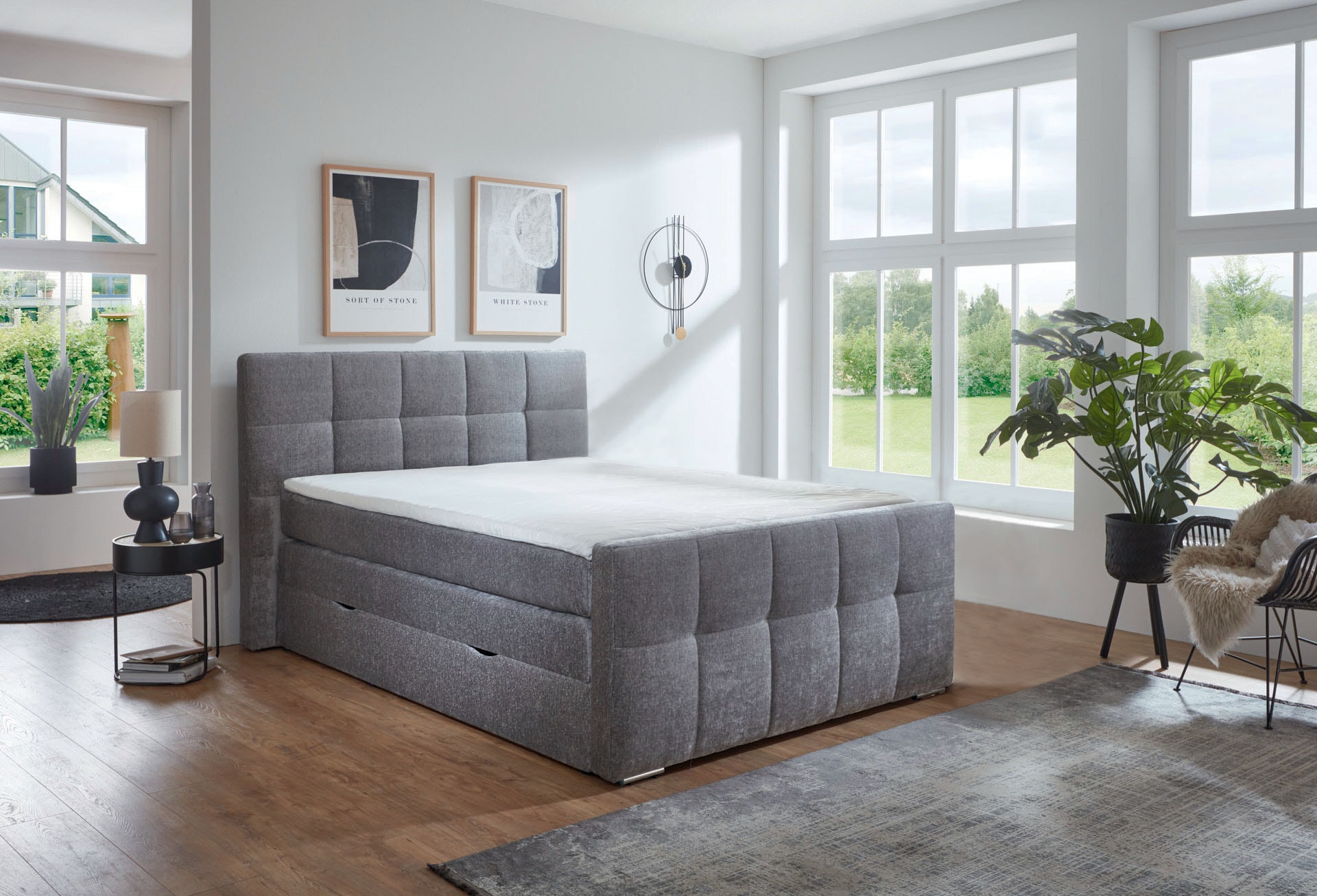 Home affaire Boxspringbett »Rosà« H3/H3, H3/H4, H4/H4 möglich