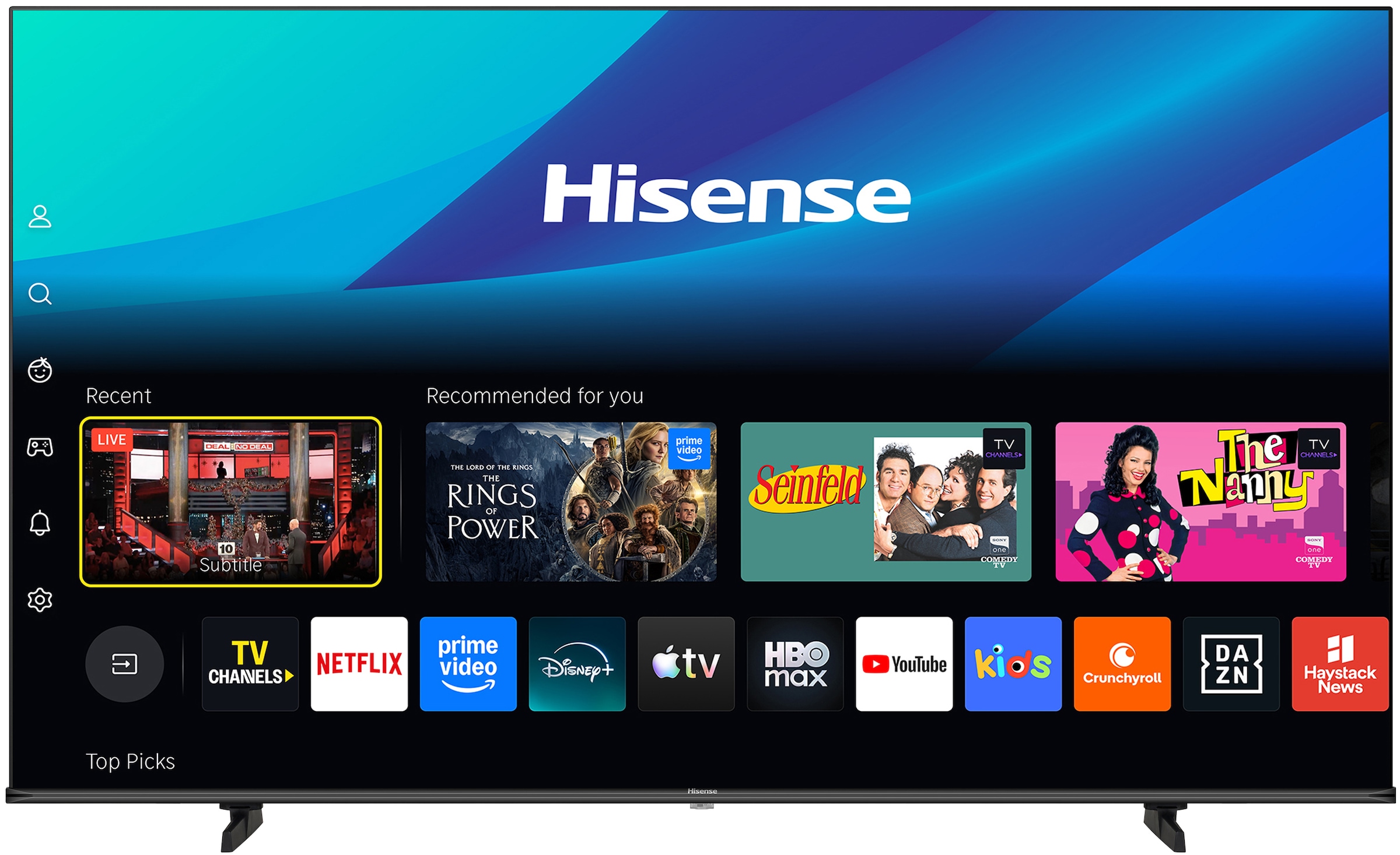 Hisense QLED-Fernseher »58E7S« 146 cm/58 ″ Smart-TV
