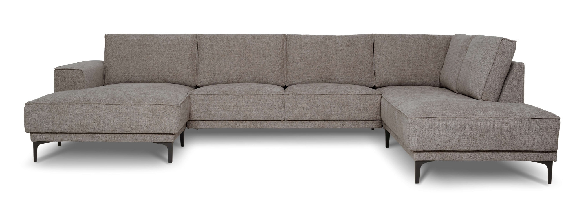GOODproduct Paysage de salon »XXL Sofa Oland mit modernem Chenille-Bezug« U-Form, 345 cm, Wellenunterfederung, Skandi-Design, Metallfüsse