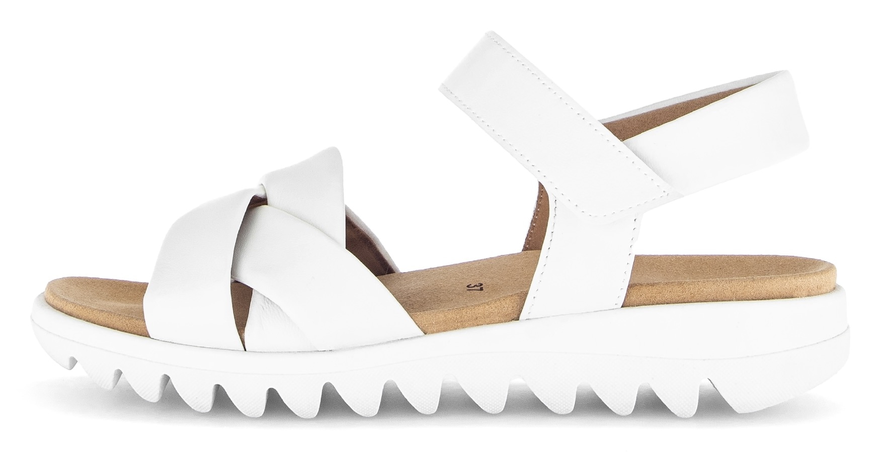 Gabor Sandale à lanières  , Sommerschuh, Keilsandalette, Bequemschuh mit Klettverschluss