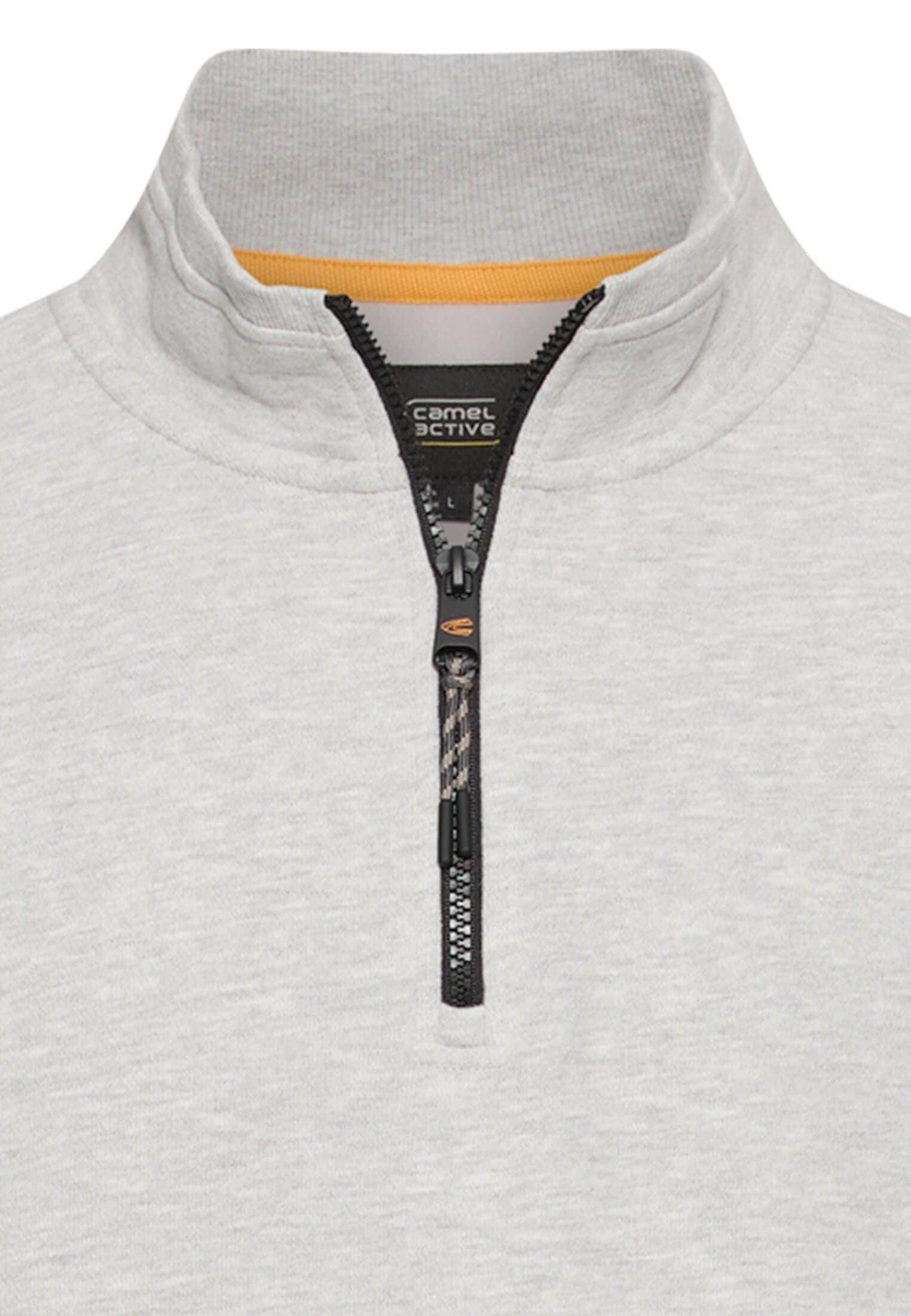 camel active Pull , Sweat-shirt col montant avec écussons logo et viscose
