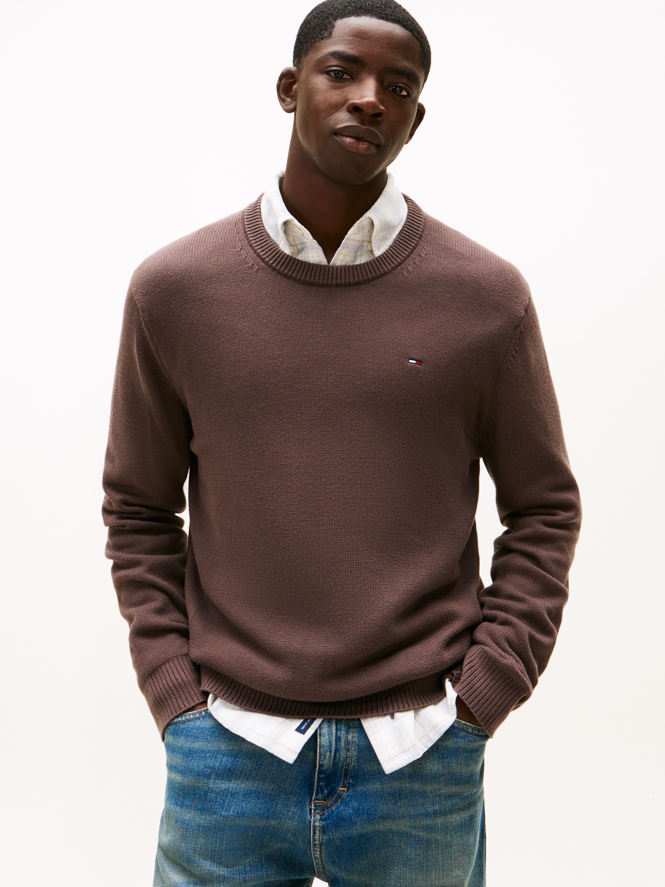 Tommy Jeans Pull à col rond Slim fit mit Rundhalsausschnitt