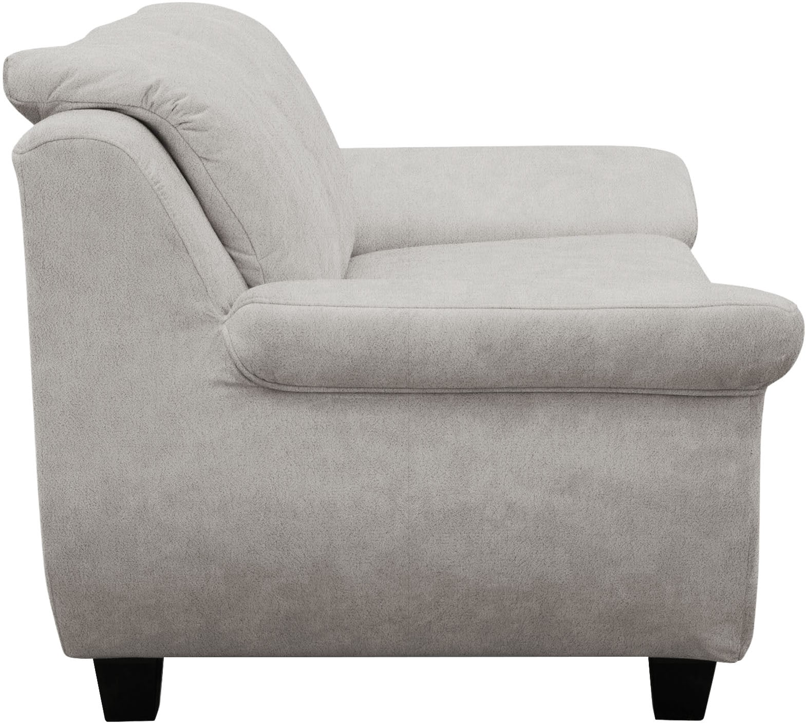 GOODproduct 2-Sitzer »Silkeborg 161 cm, formschönes Sofa mit dunklen Füssen« aus pflegeleichtem, weichem Luxus-Microfaser