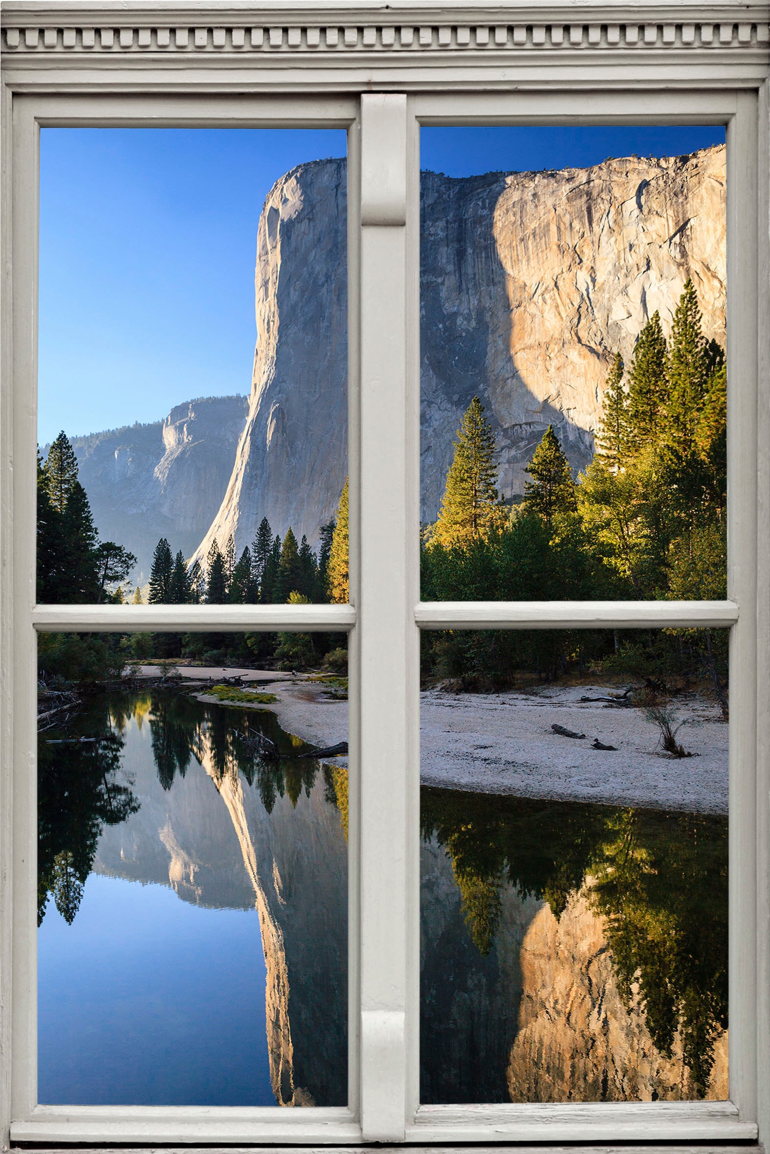 queence Wandsticker »Felswand« Wandsticker, Wandbild, selbstklebend, 3D, Fenster