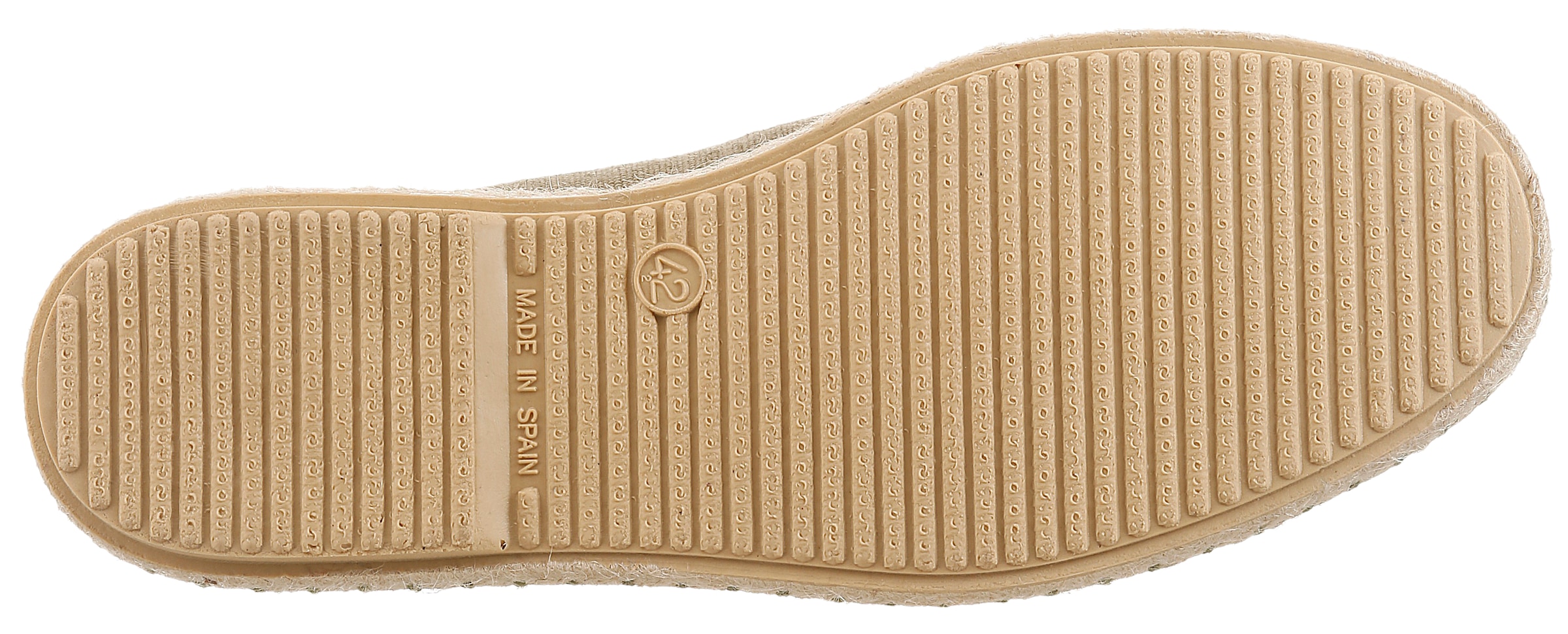 VERBENAS Slipper »TOM MALI«  chaussure à enfiler, chaussure de vacances, chaussure plate avec bordure en raphia