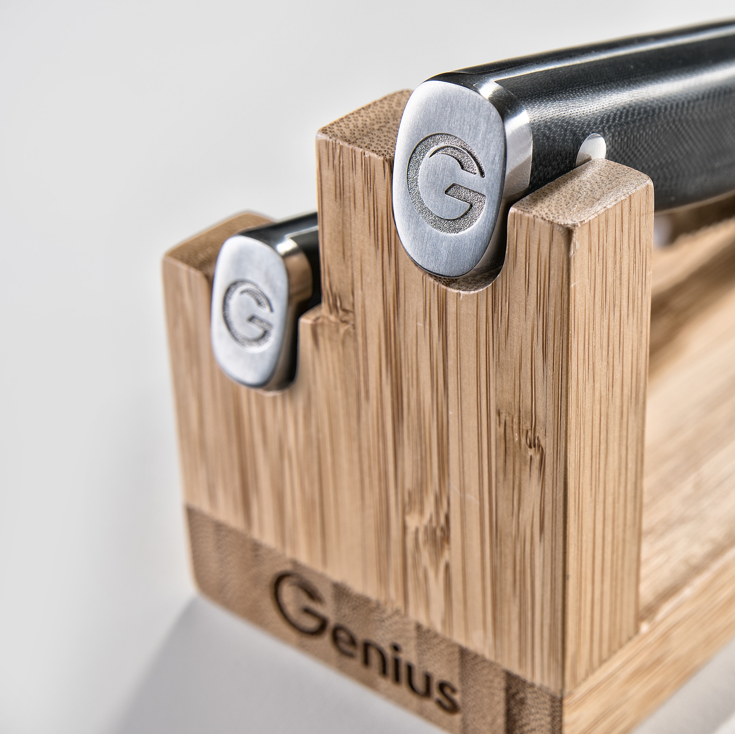 Genius Messerblock »Nicer Dicer Knife Pro« perfekter Aufbewahrungsort für Messer, Bambus