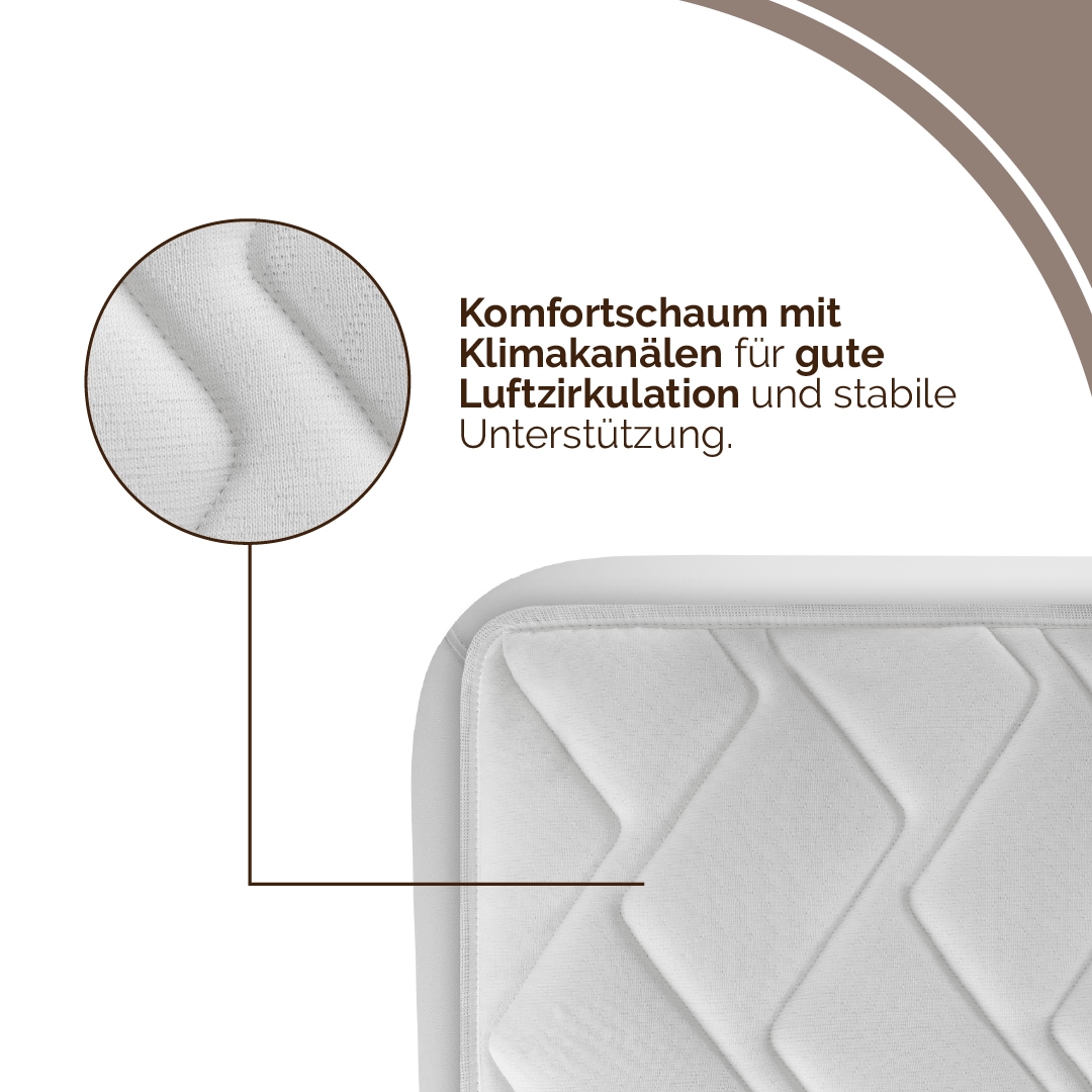 DI QUATTRO Komfortschaummatratze »Matratze Airy Form 15, Matratze in verschiedenen Grössen erhältlich« 15 cm hoch Raumgewicht: 28 kg/m³ 1 Stk. tlg. Die Matratze, die atmet. Besonders atmungsaktiver Kern. Top bewertet.