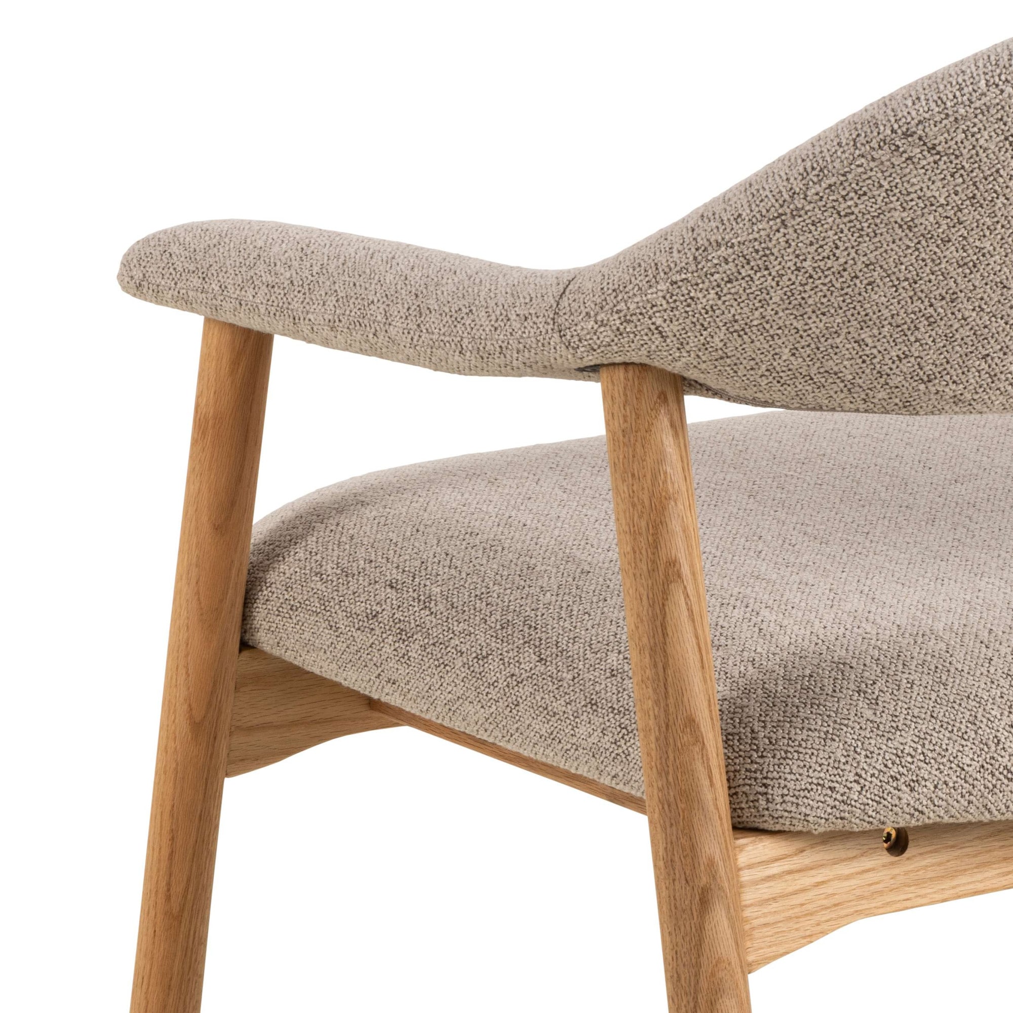 ACTONA GROUP Fauteuil lounge »Addi« rembourré, revêtement en tissu, avec accoudoirs, pieds en chêne