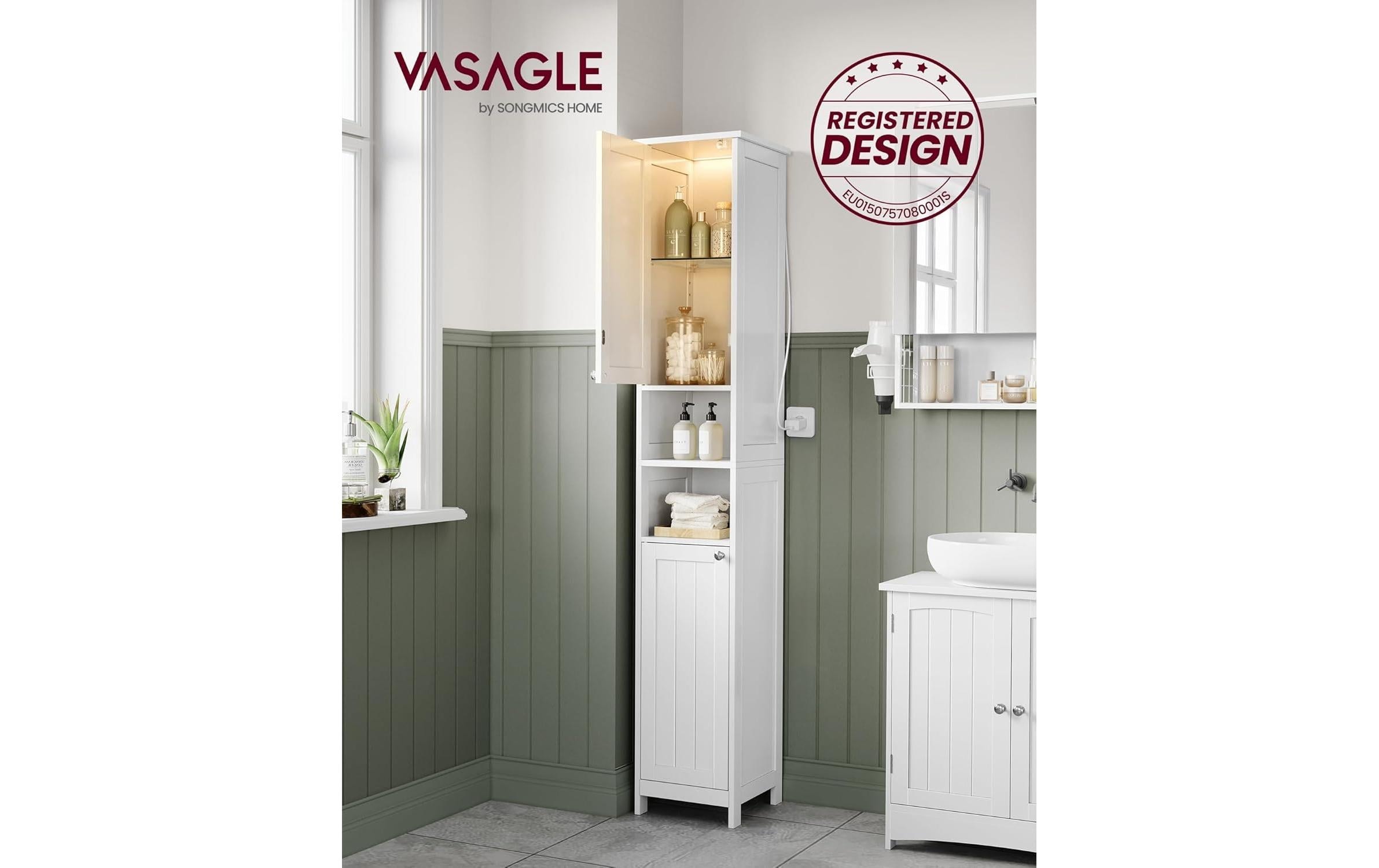 VASAGLE Étagère de salle de bain »30 x 170 cm«