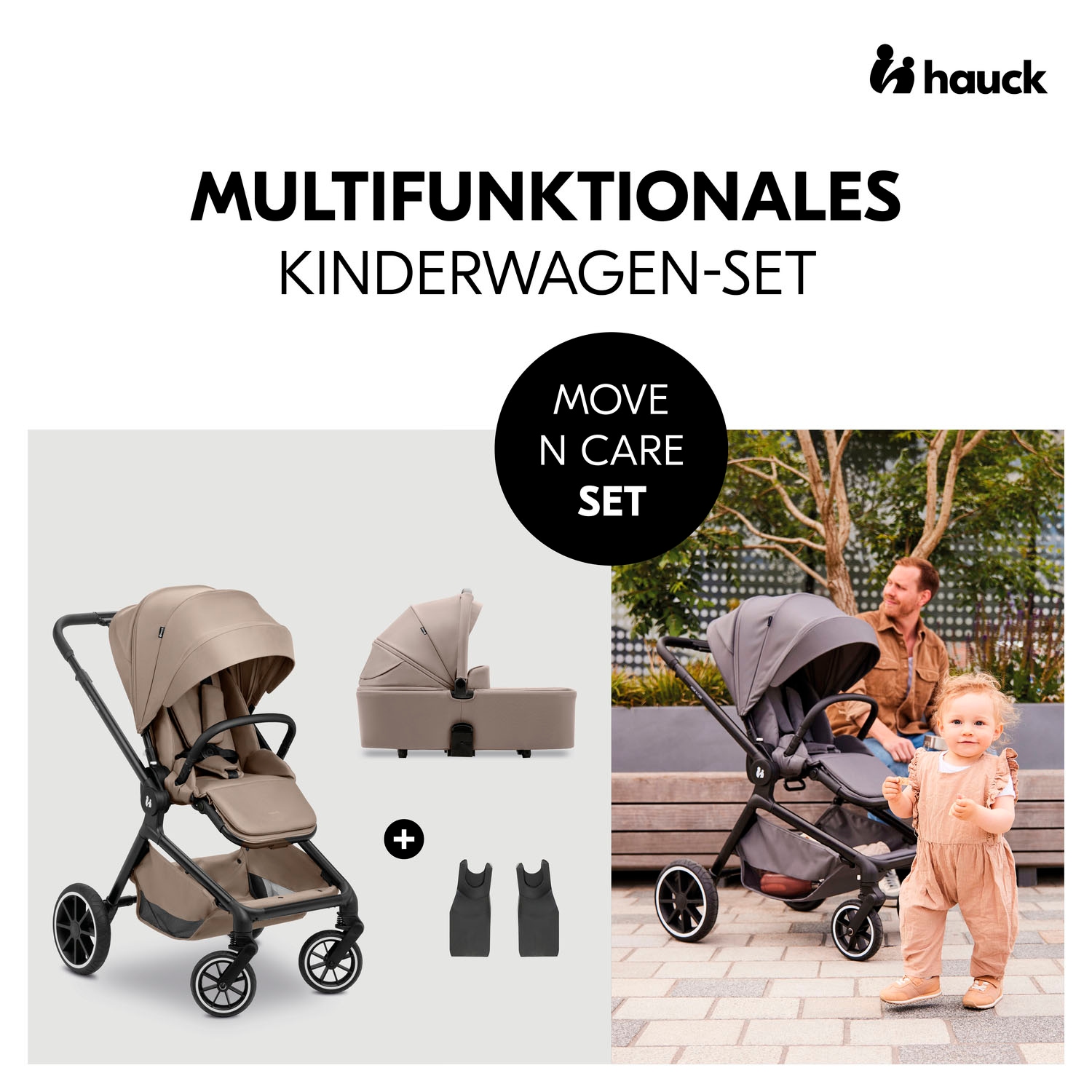 Hauck Kombi-Kinderwagen »Move N Care Set« 22 kg belastbar bis 22 kg