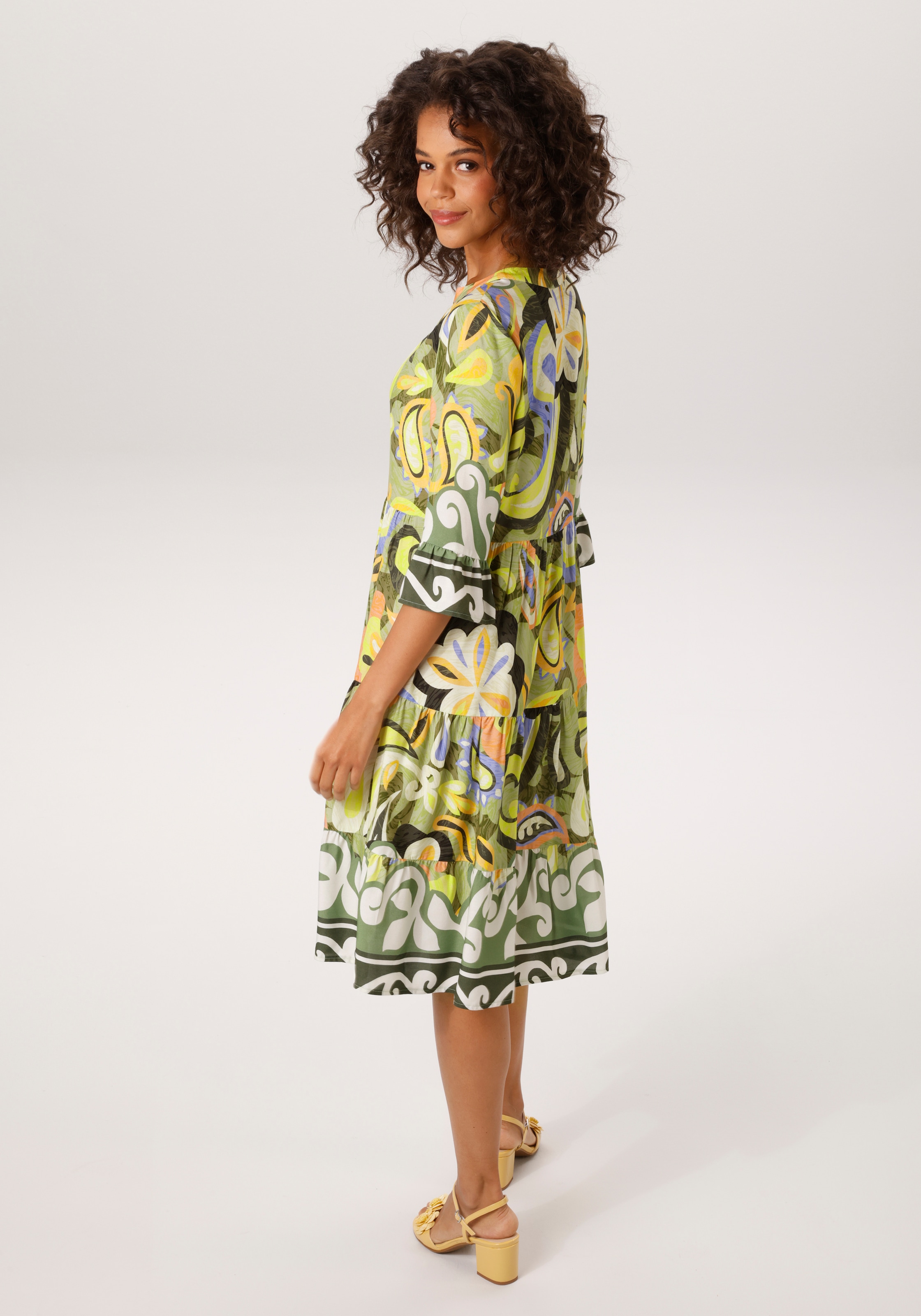 Aniston CASUAL Robe tunique mit farbenfrohen, grossflächigem Paisley-Druck - NEUE KOLLEKETION