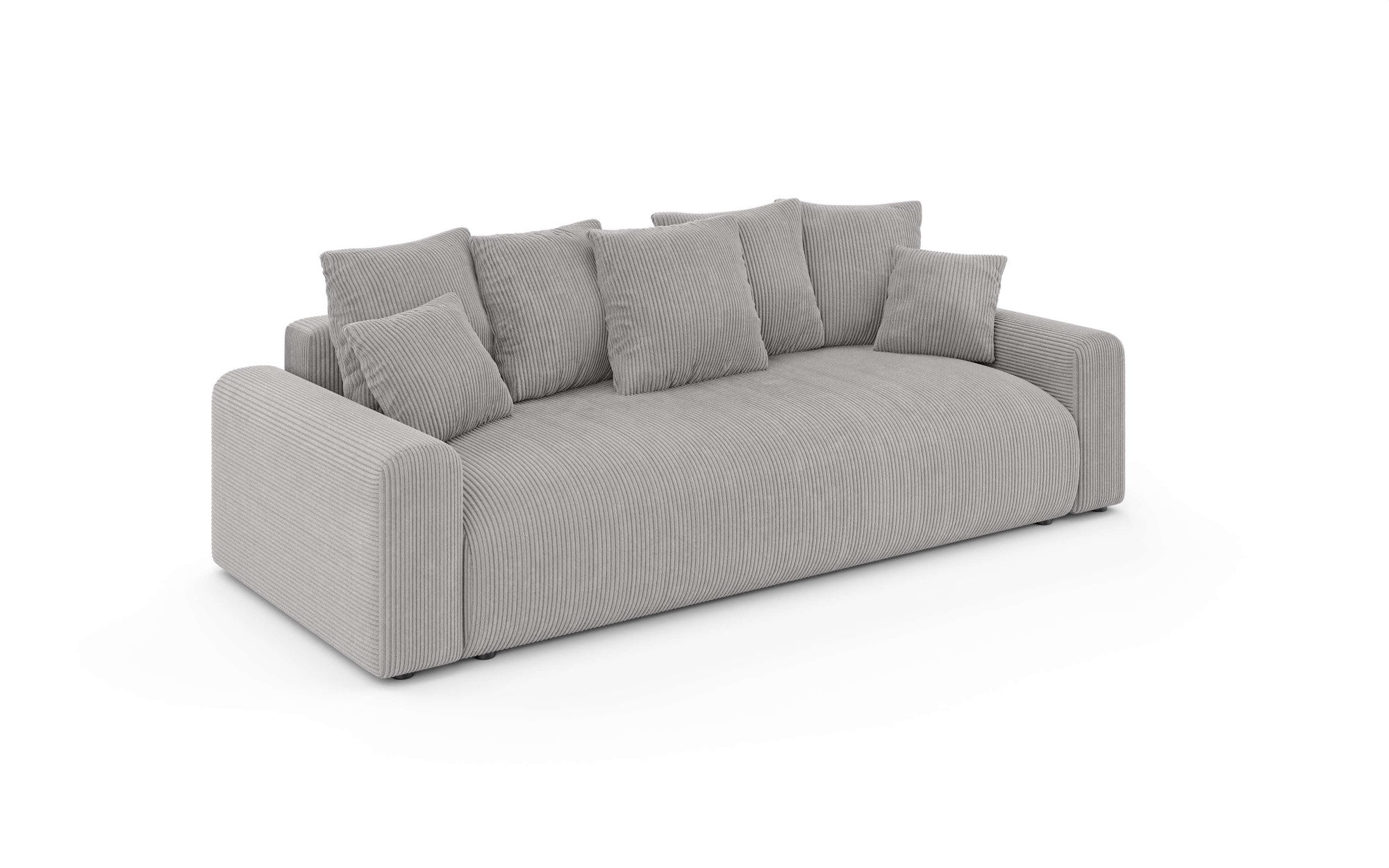 Home affaire Canapé Big »LAKESIDE klein 3-Sitzer Schlafsofa mit Bettkasten, Breite 238 cm« Liegefläche 149x195 cm, hoher Sitzkomfort, Masse B/T/H: 238/98/85cm