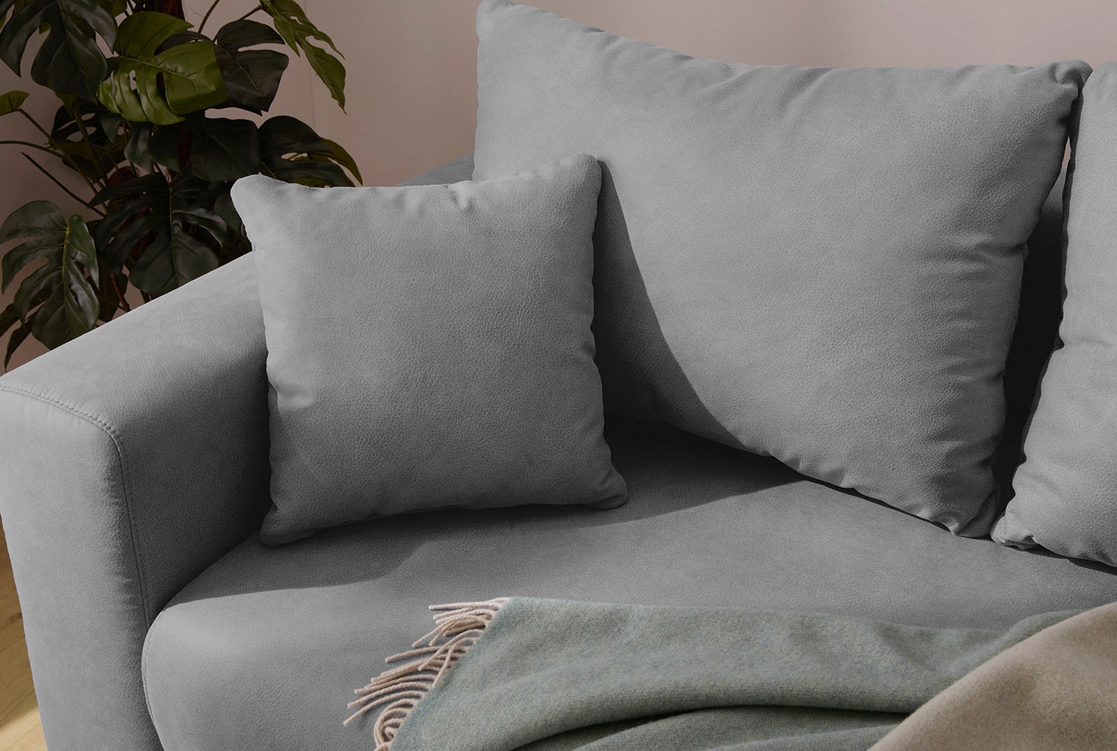 Jockenhöfer Gruppe Ecksofa »Spotlight XL L-Form, B: 261 cm« mit Schlaffunktion, Bettkasten, Licht & 2 Zierkissen