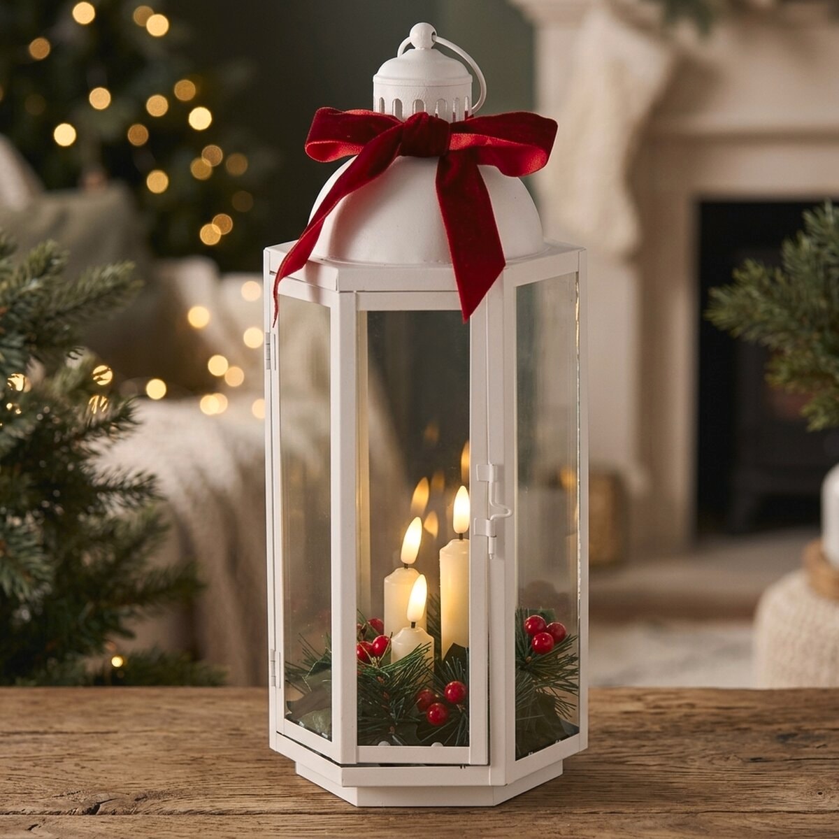 GOODproduct LED Laterne »Carolly« LED-Modul Warmes Licht, schwarz oder weiss, Höhe 38,5 cm