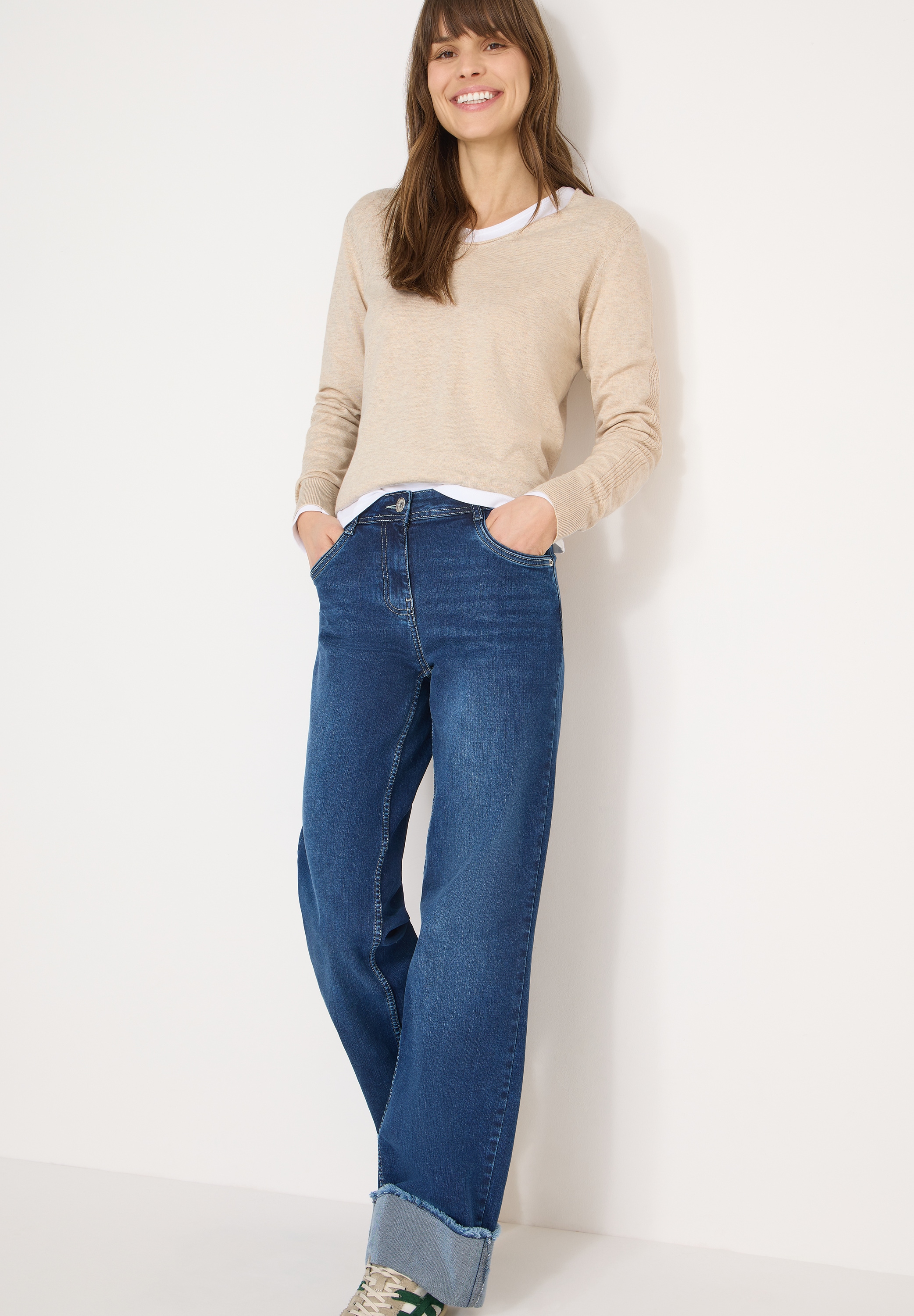 Cecil Pull en tricot mit V-Ausschnitt