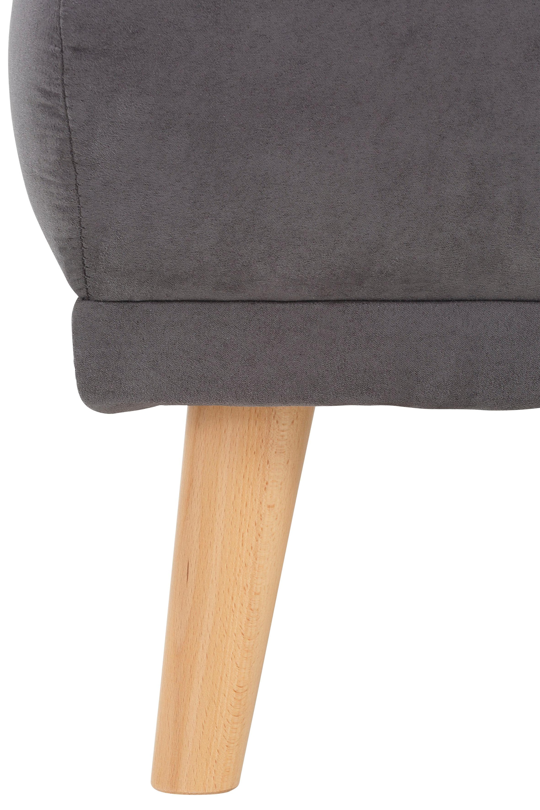 Home affaire Polsterhocker »Lasse« mit Holzfüssen