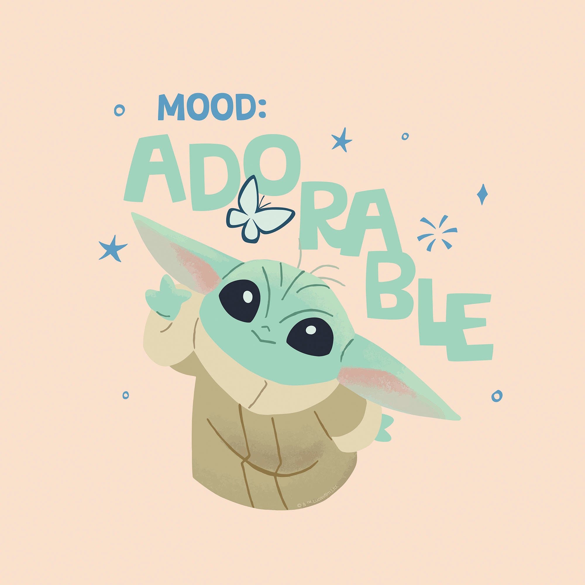 Komar Leinwandbild »The Mandalorian Little Grogu Adorable - Grösse 30 x 30 cm« Disney 30 x 30 cm (Breite x Höhe), 1 Stk. tlg. Keilrahmenbild mit Echtholzrahmen, Kinderzimmer