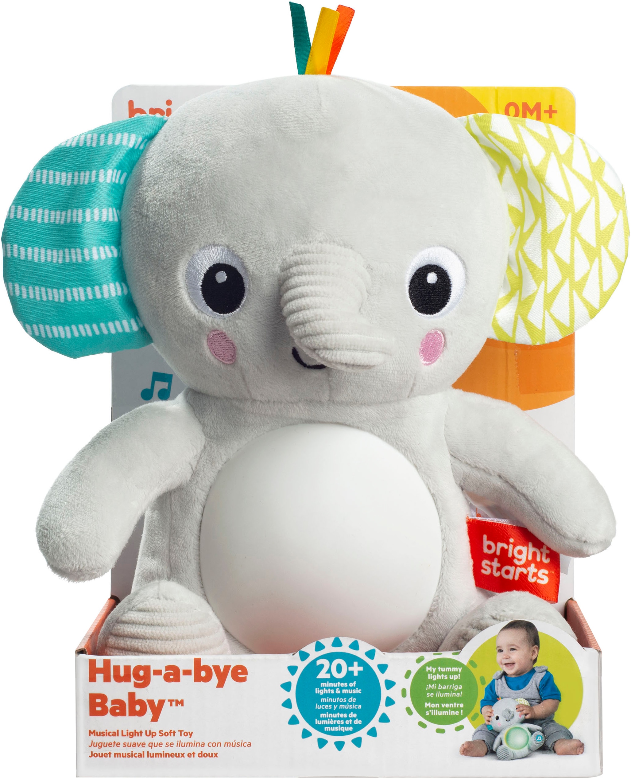 Bright Starts Plüschfigur »Hug-a-bye Baby™ Musical Light Up Soft Toy​« mit Licht und Soundeffekten