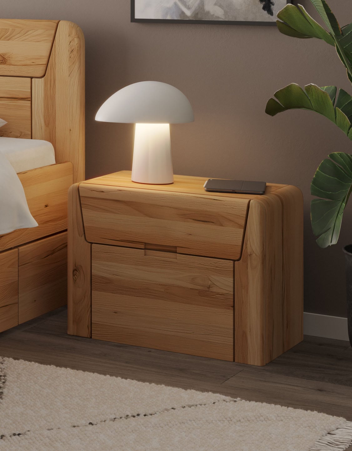 Home affaire Nachtkonsole »Vouillé« wahlweise in Kernbuche oder Wildeiche