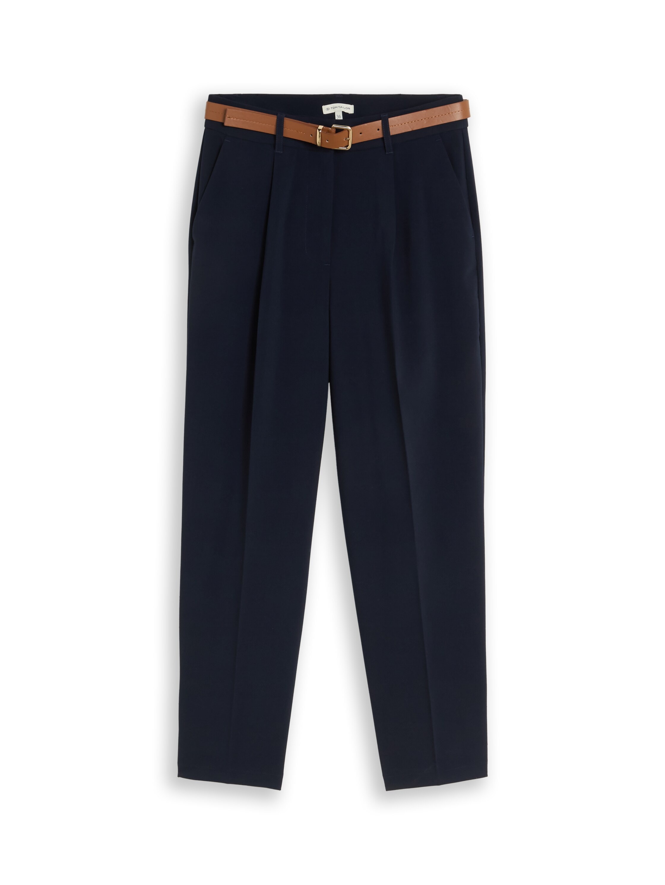 TOM TAILOR Pantalon à pinces »Barrel Leg«  pantalon d'été avec ceinture