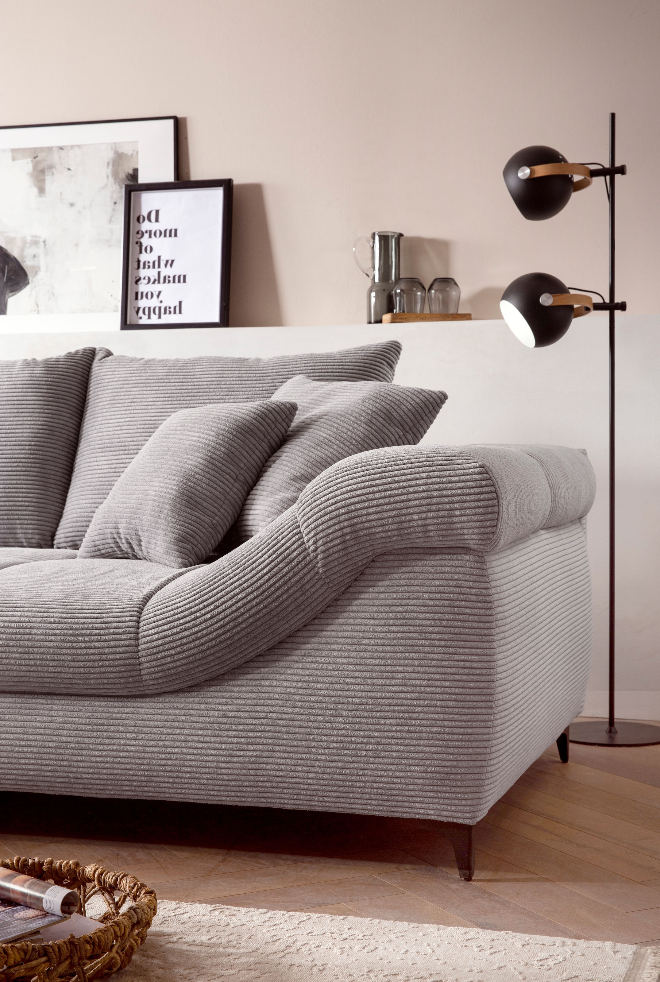 Mr. Couch Canapé d'angle »Ronaldo, L-Form, wahlweise mit Kaltschaum« mit Kaltschaum, bis 140 kg pro Sitzplatz belastbar