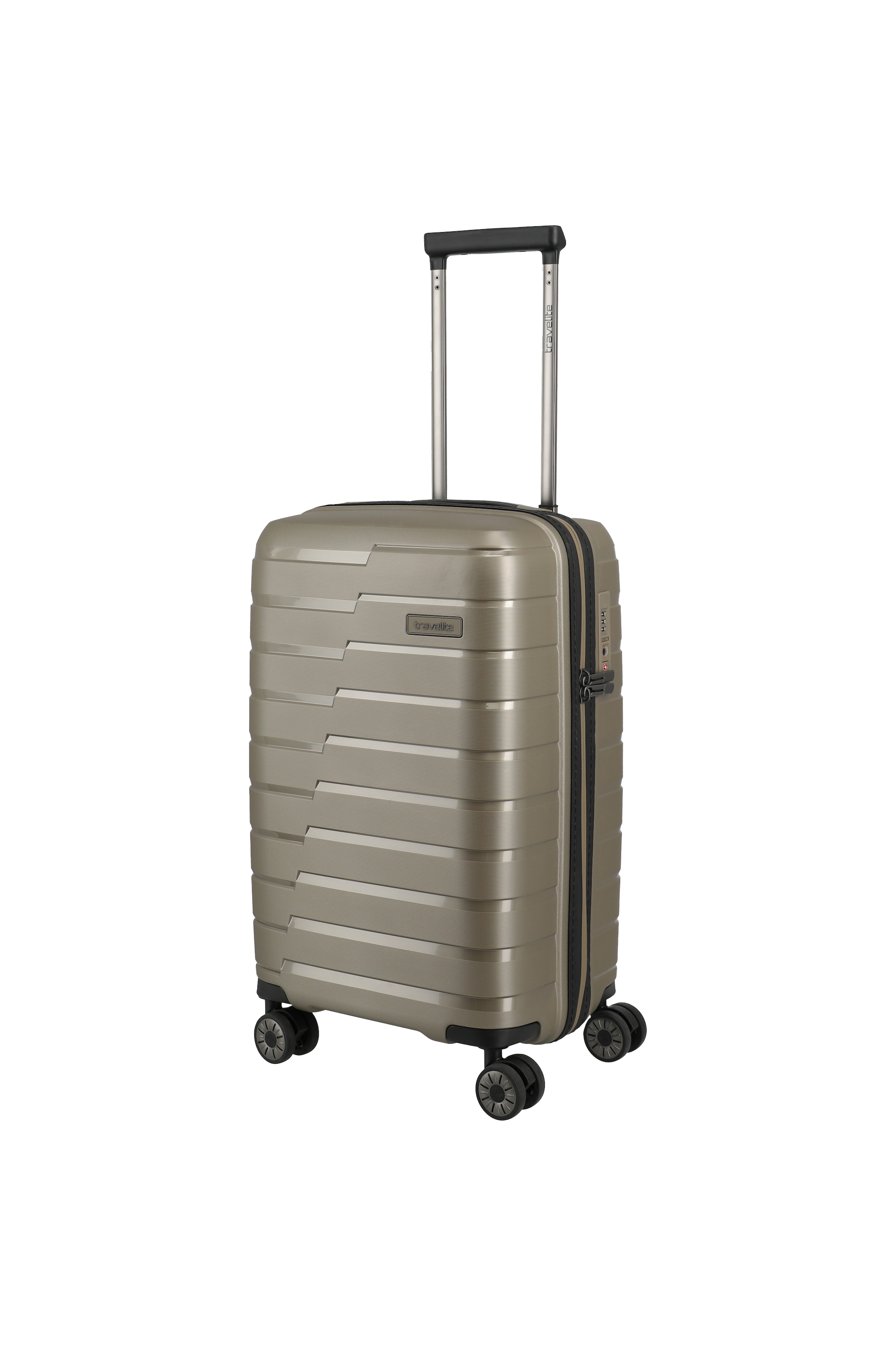 travelite Trolley »AIR BASE Reisekoffer Hartschale« 35 l 4 Rollen widerstandsfähiges Material und cleverer Innenaufteilung