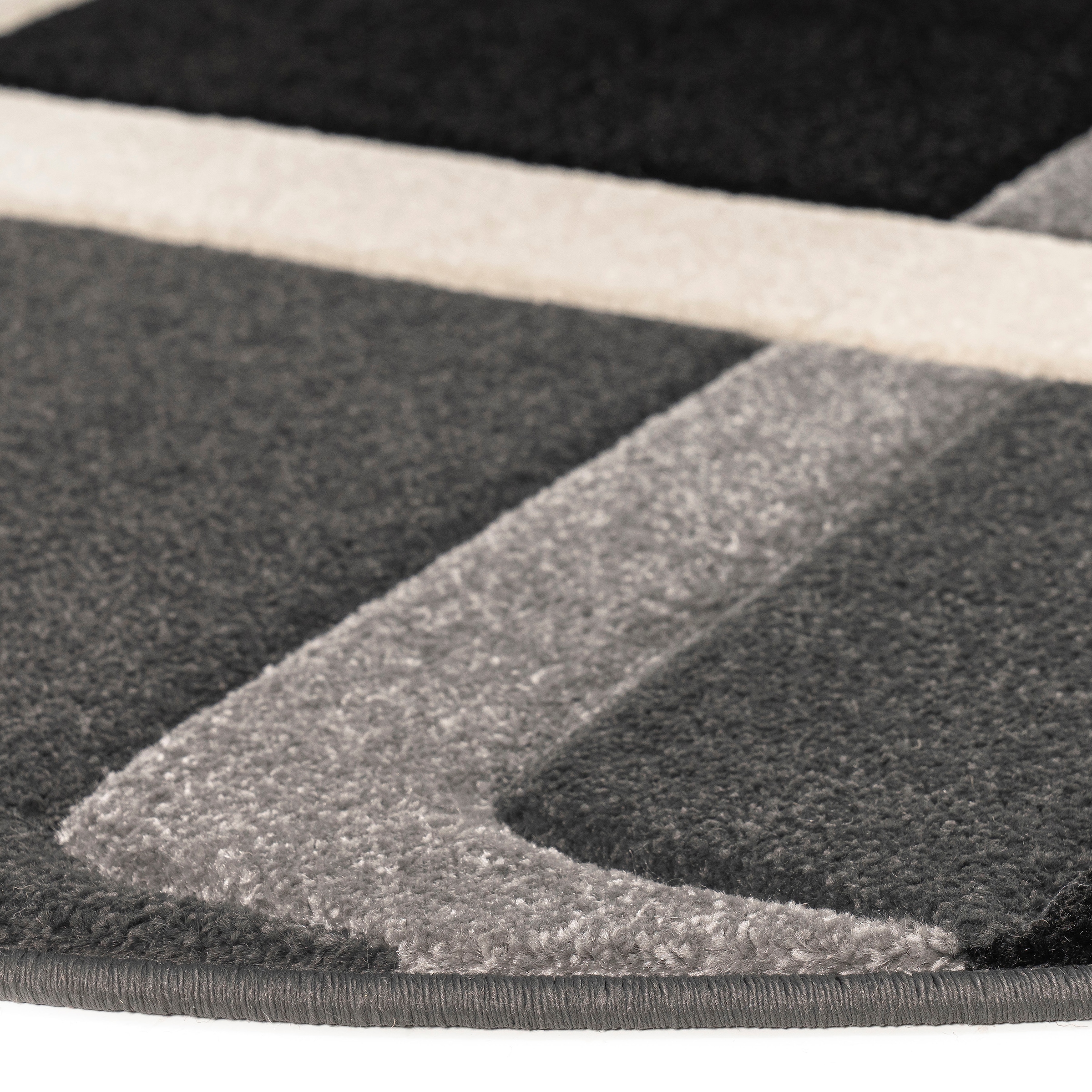 my home Teppich »Maxim, 140 Ø« rund 12 mm Höhe Hoch-Tief-Effekt, Kurzflor, 3D-Design