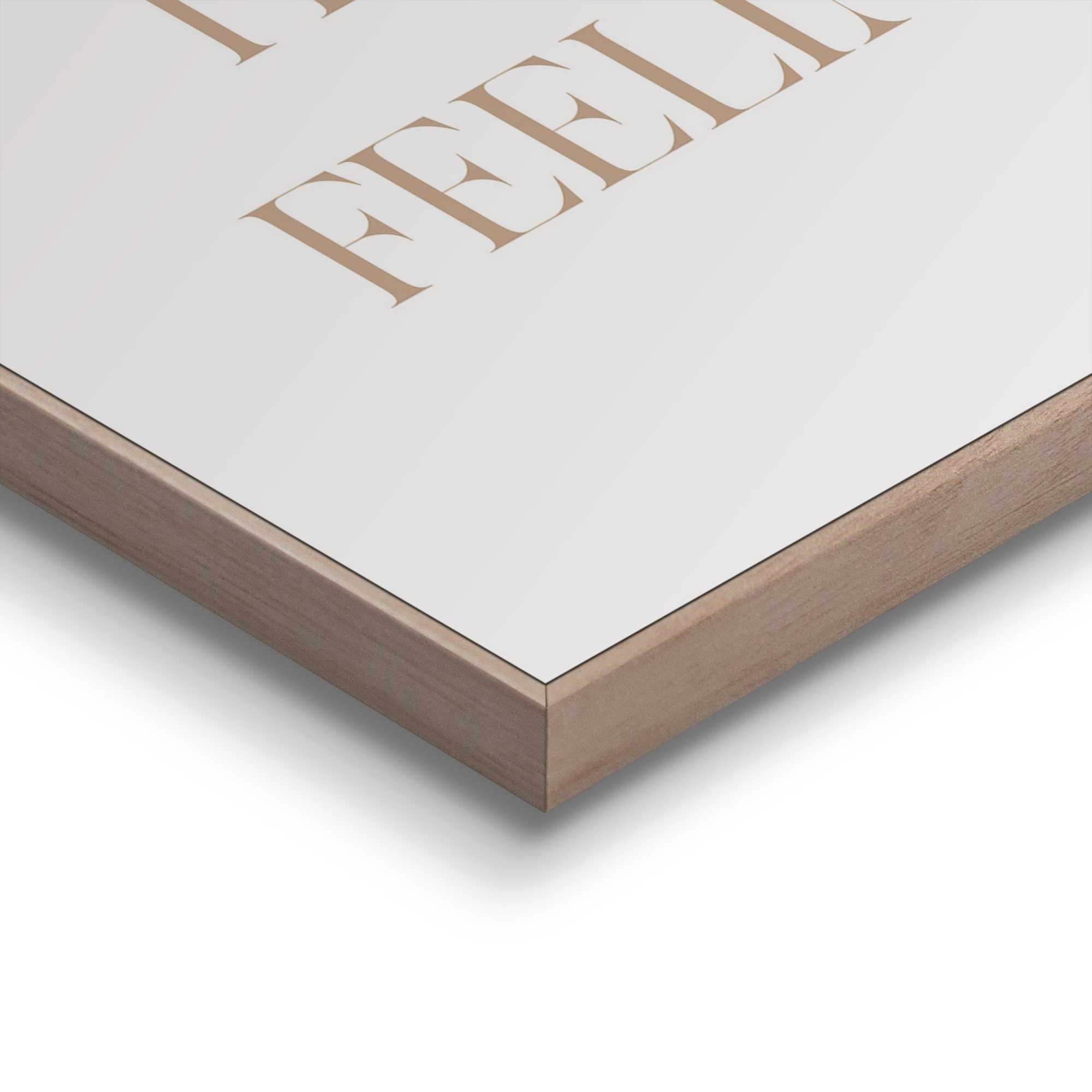 Reinders! Poster »Feeling Home« Wohnzimmer - Gold - MDF - Sprüche - 20x30 cm