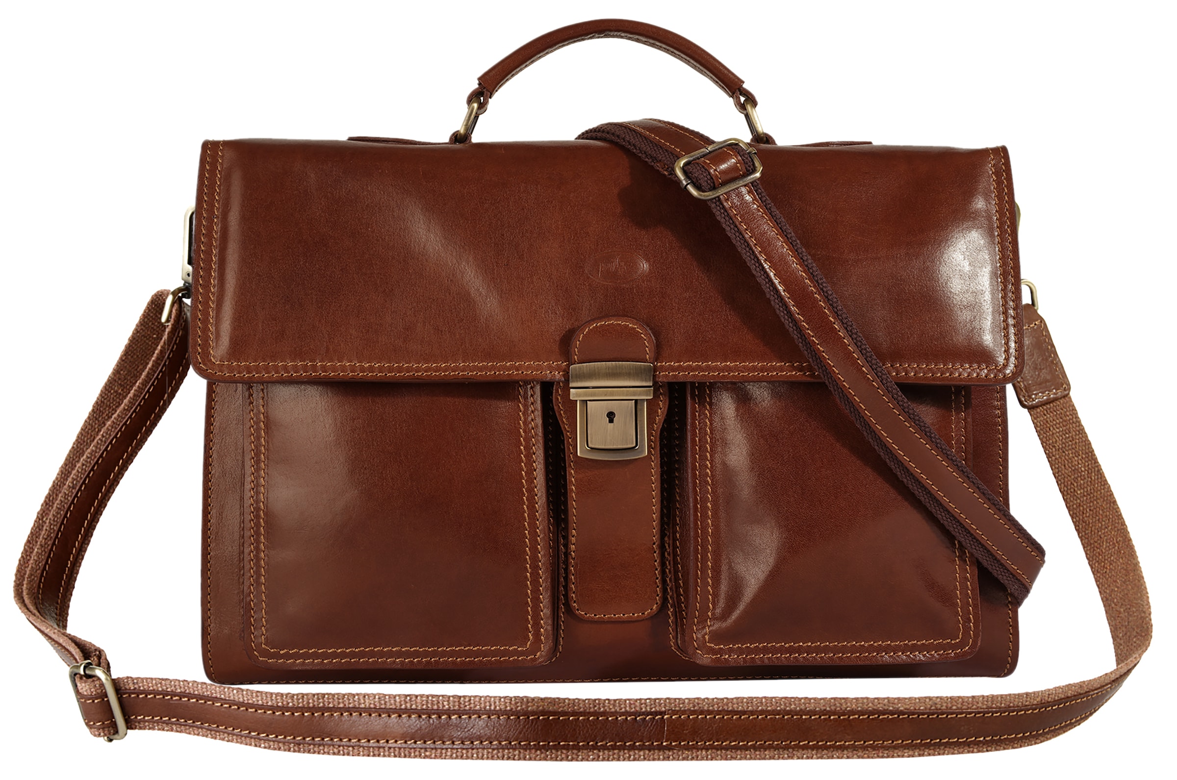 Piké Mallette echt Leder, Made in Italy